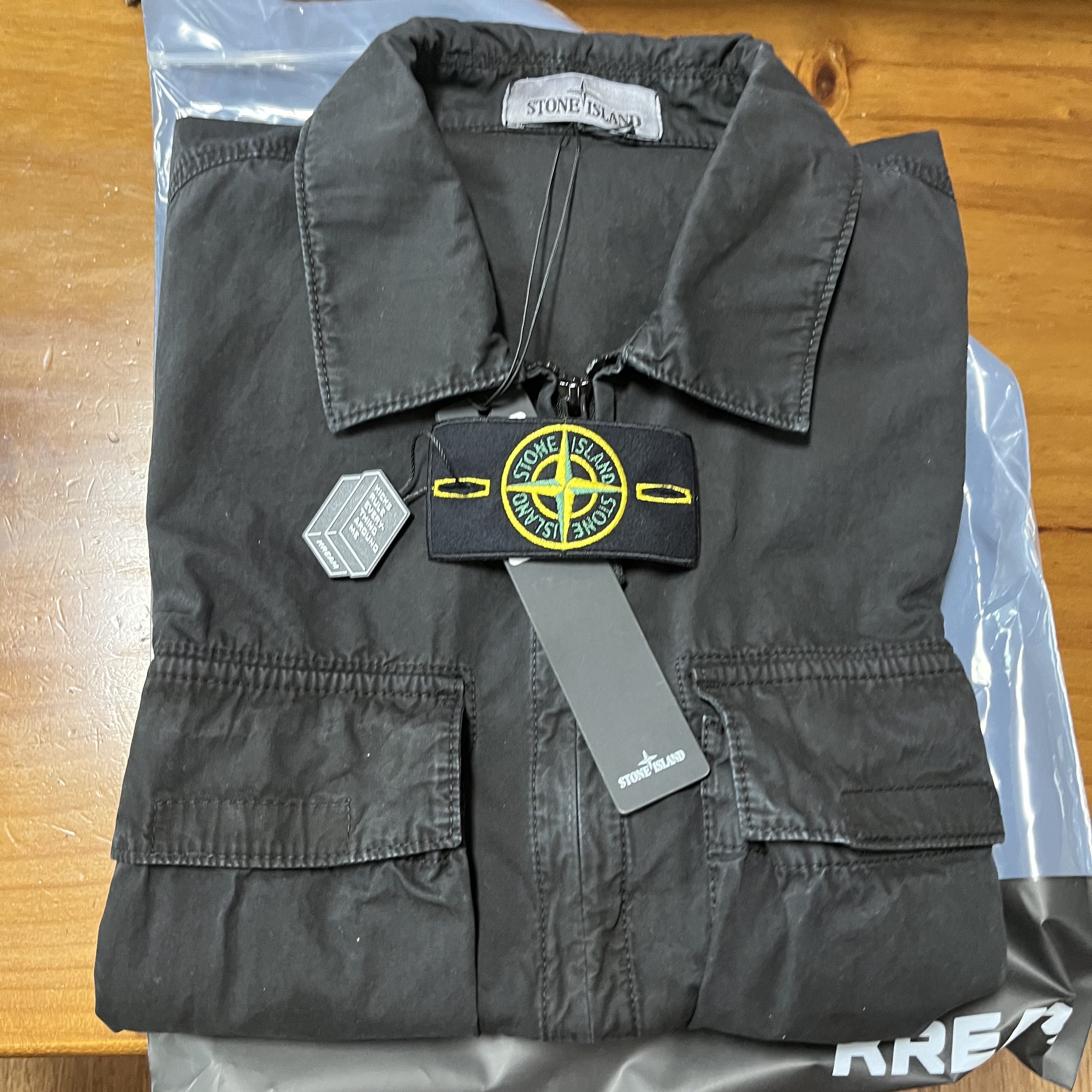 Stone Island 114WN T.CO+OLD Overshirt Black - 22SS 착용 스타일