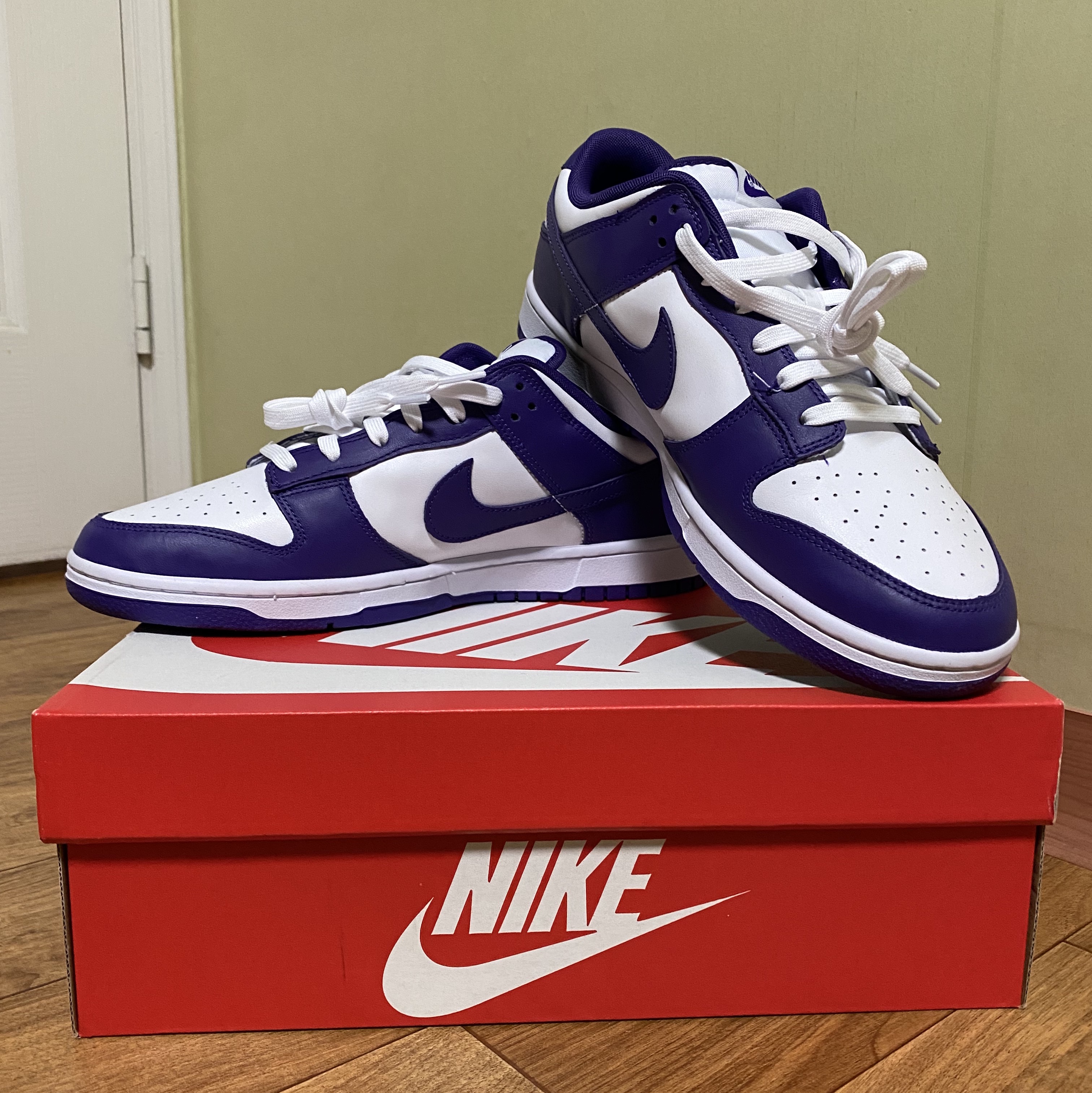 Nike Dunk Low Retro Championship Court Purple 착용 스타일
