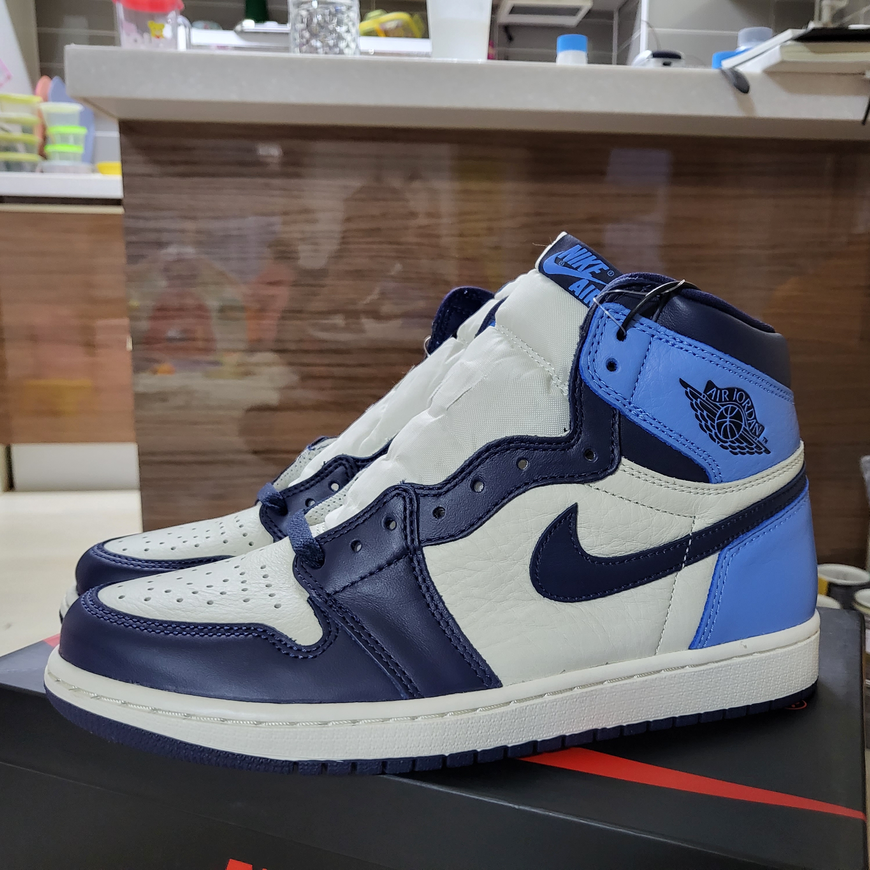 Jordan 1 Retro High Obsidian UNC 착용 스타일