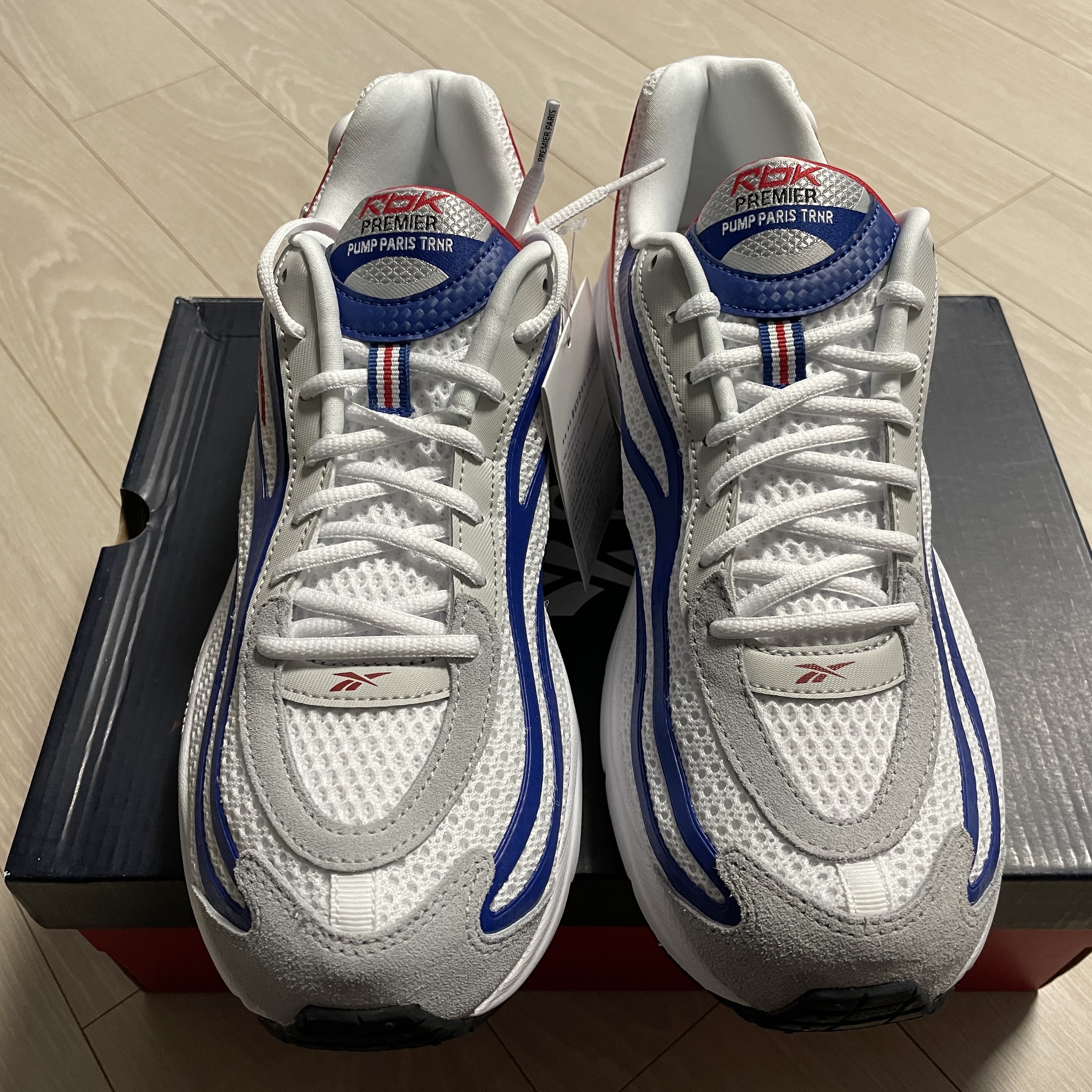 Reebok Premier Pump Paris Royal Red 착용 스타일 - 3