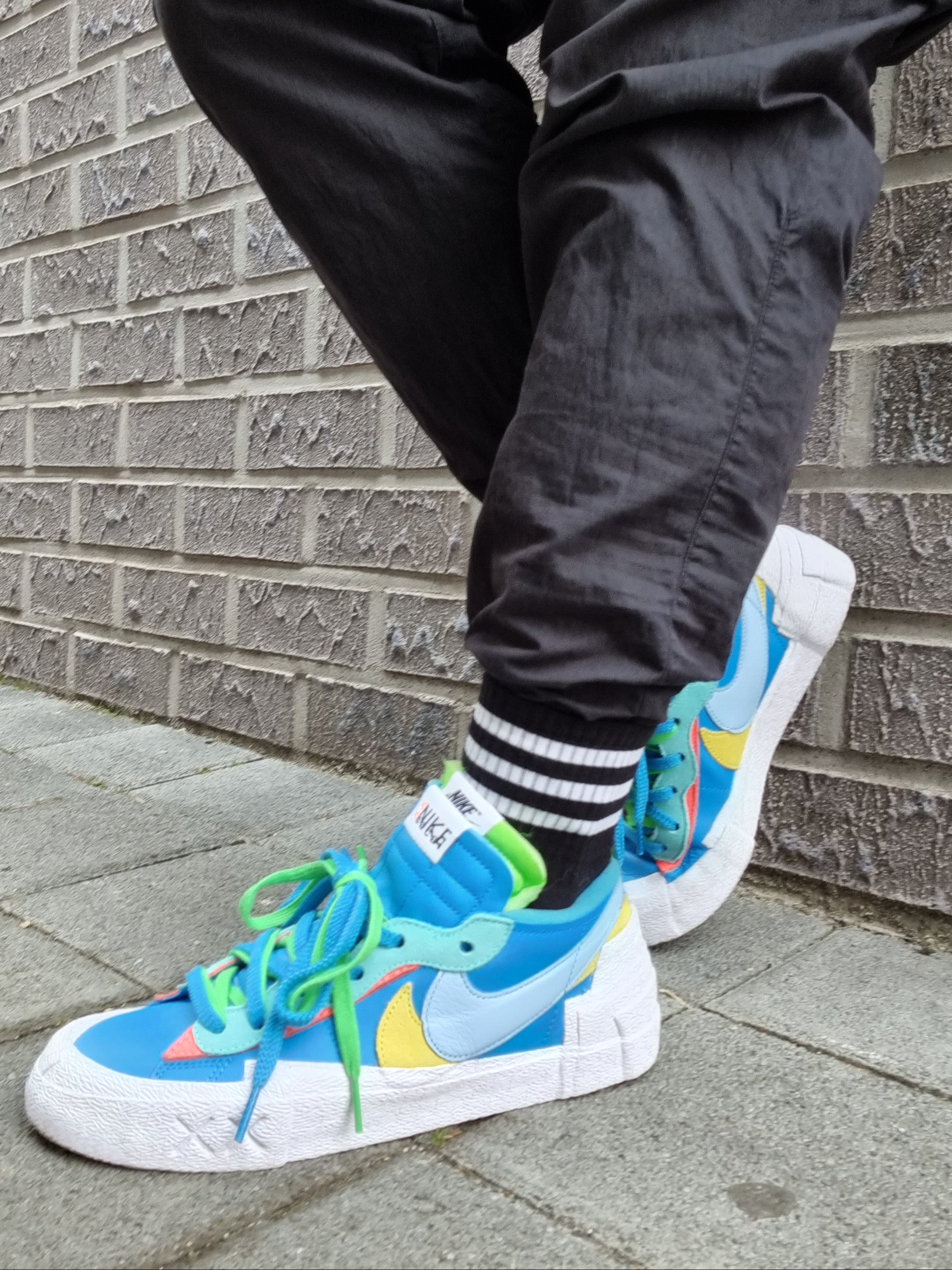Nike x Sacai x Kaws Blazer Low Neptune Blue 착용 스타일 - 1