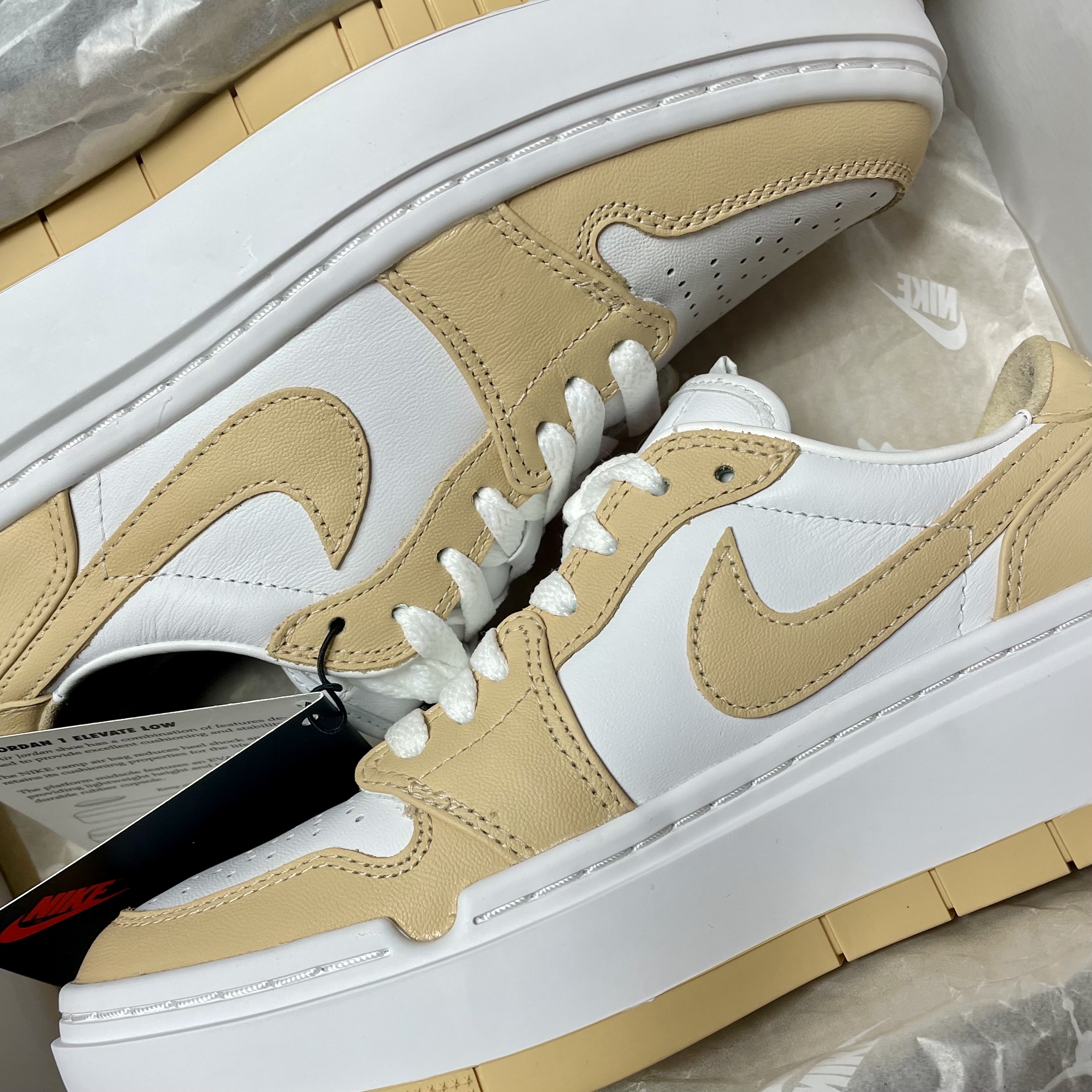 (W) Jordan 1 Elevate Low White Onyx 착용 스타일 - 2