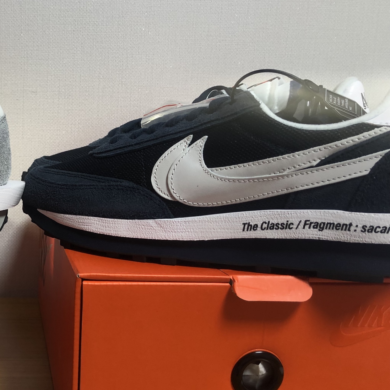 Nike x Sacai x Fragment LDWaffle Blackened Blue 착용 스타일