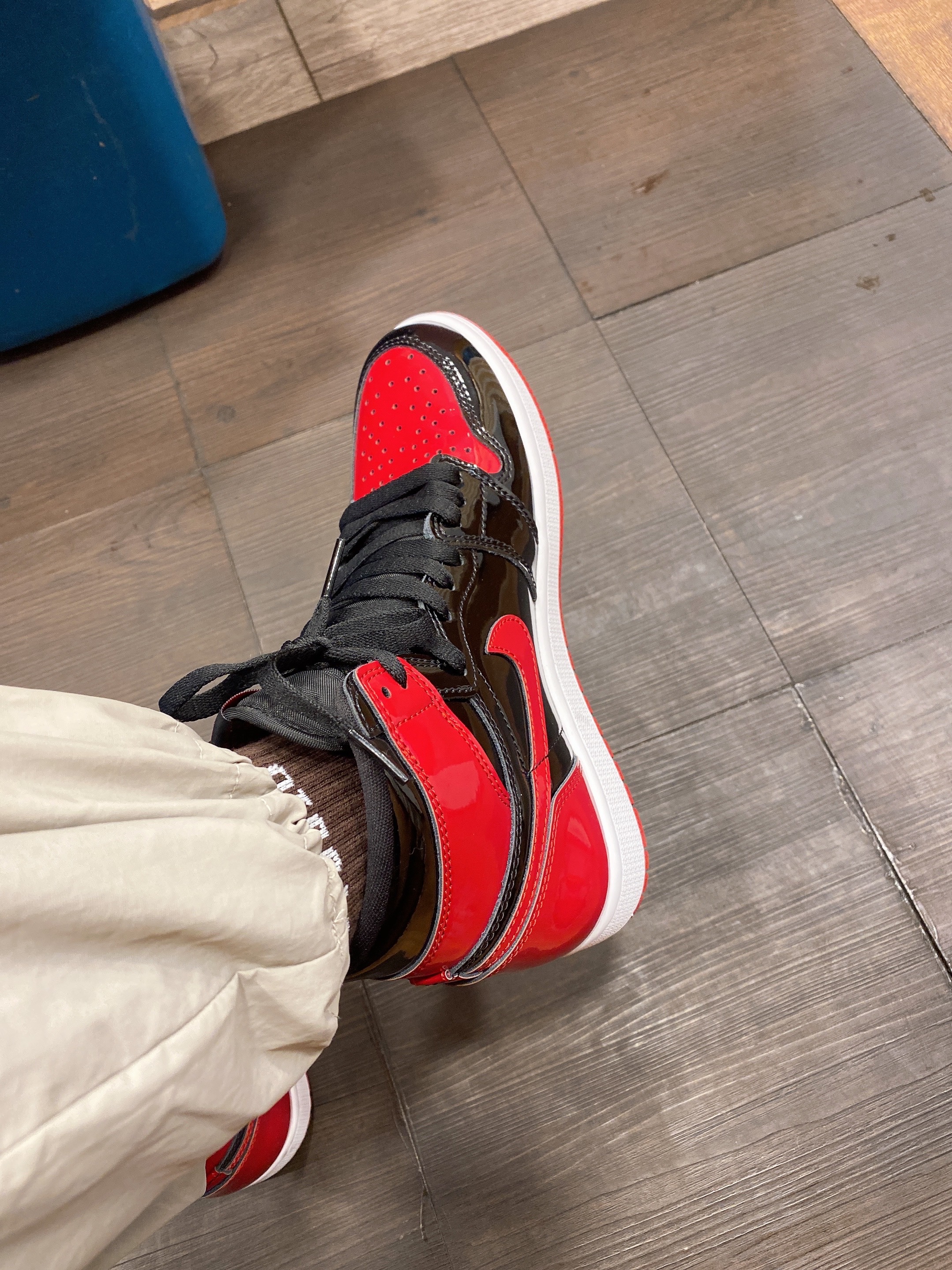 Jordan 1 Retro High OG Patent Bred 착용 스타일