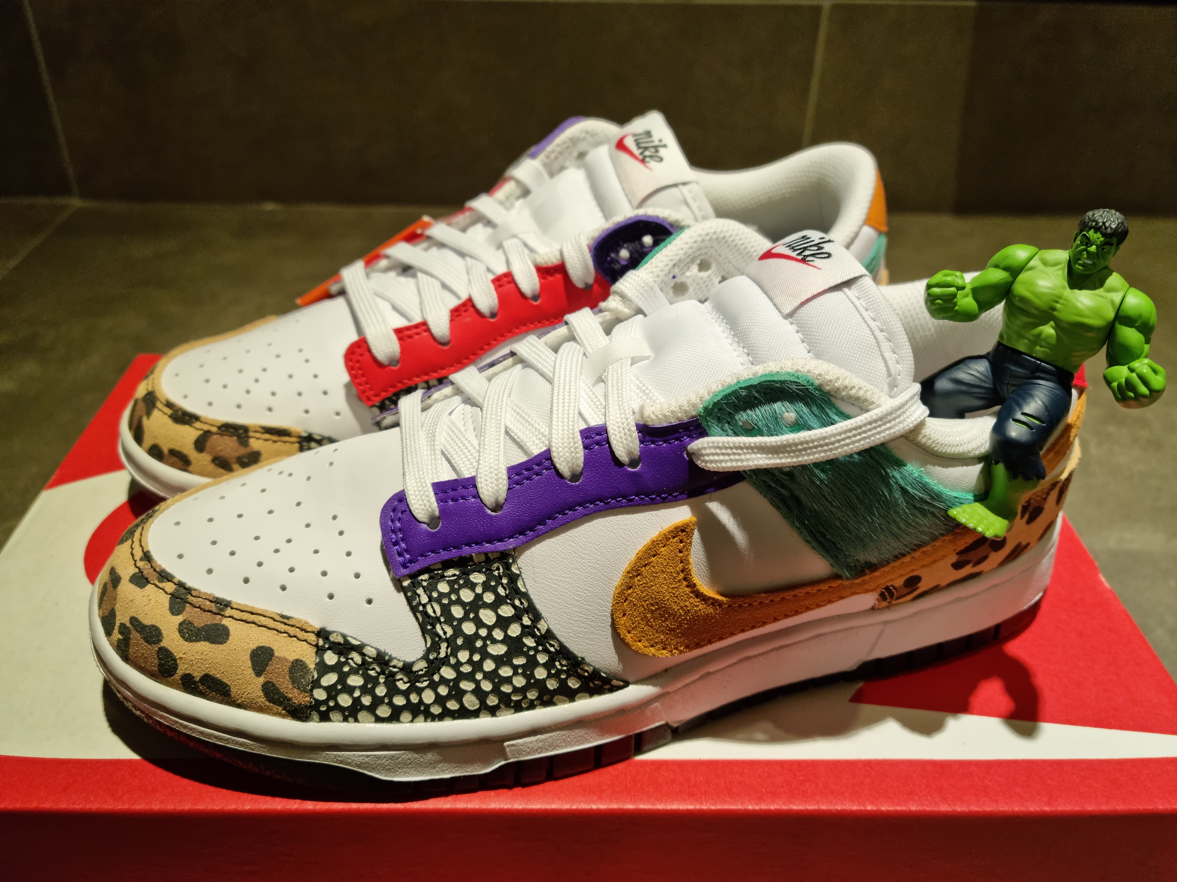 (W) Nike Dunk Low SE Patchwork 착용 스타일 - 2