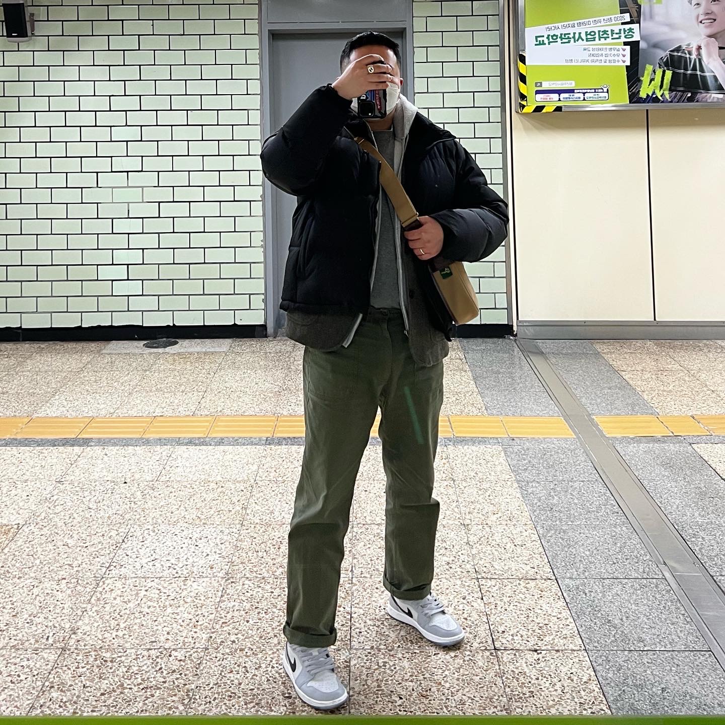 Jordan 1 Low Golf Wolf Grey 착용 스타일