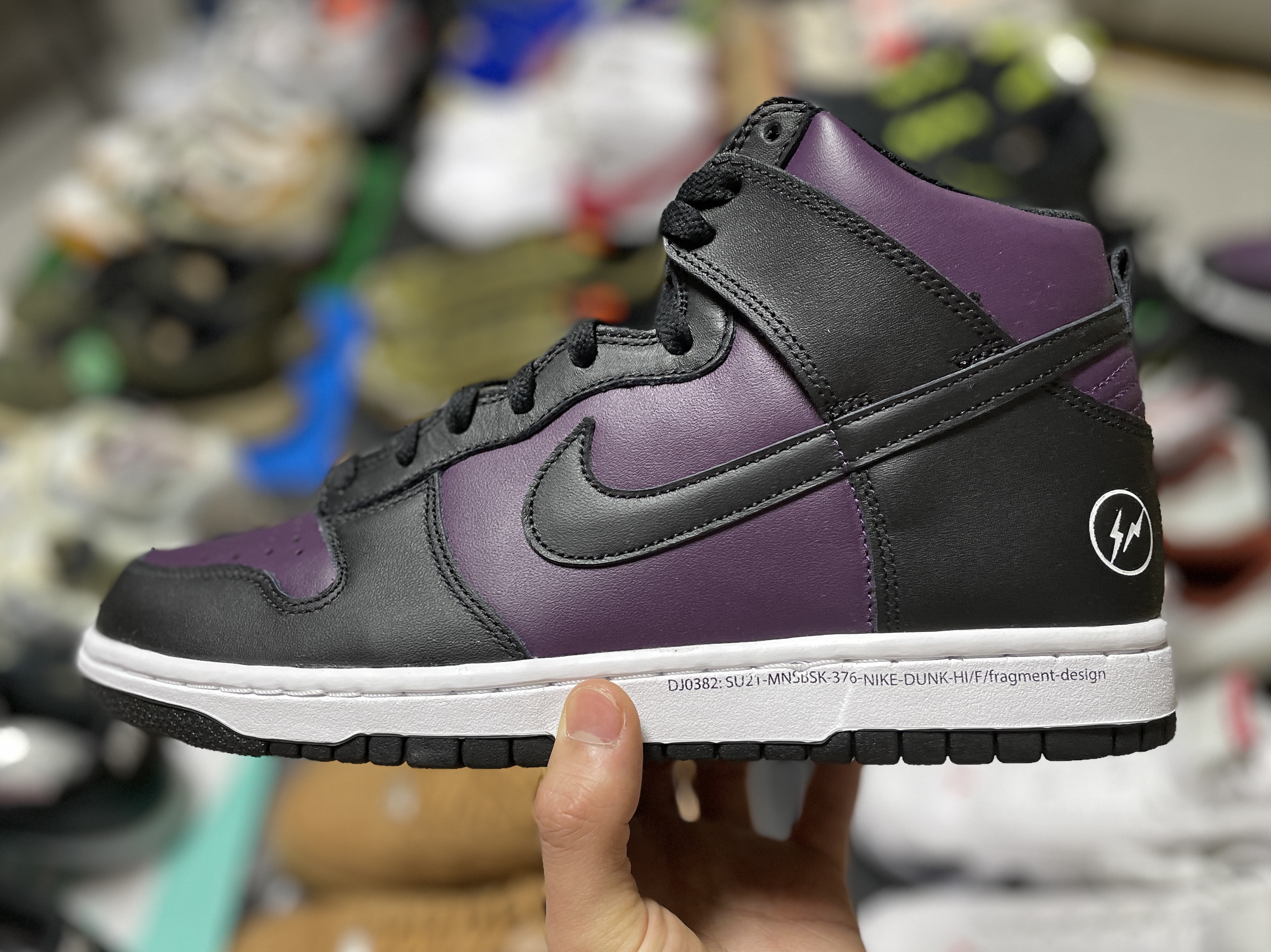 Nike x Fragment Dunk High Black 착용 스타일