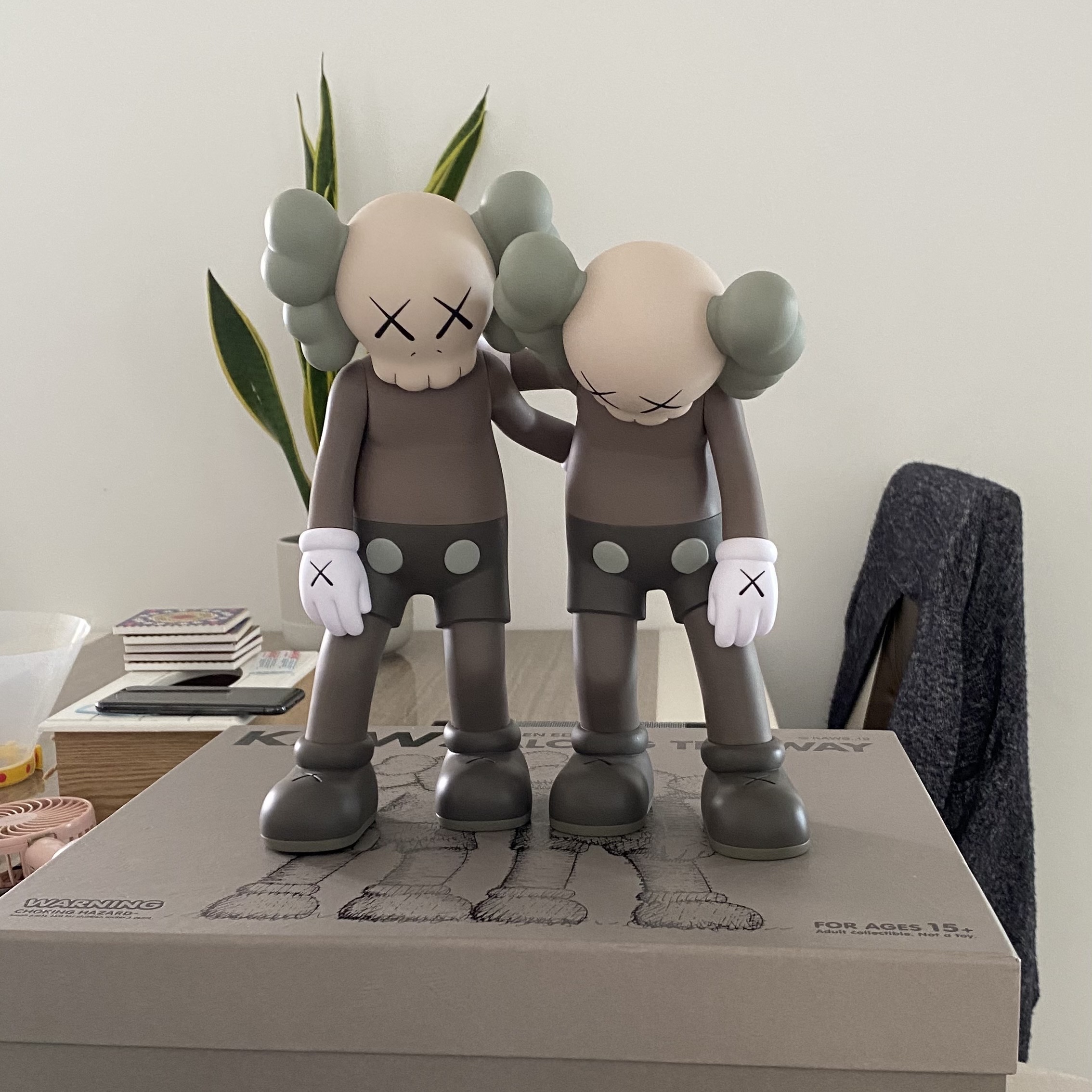 Kaws Along The Way Vinyl Figure Brown 착용 스타일