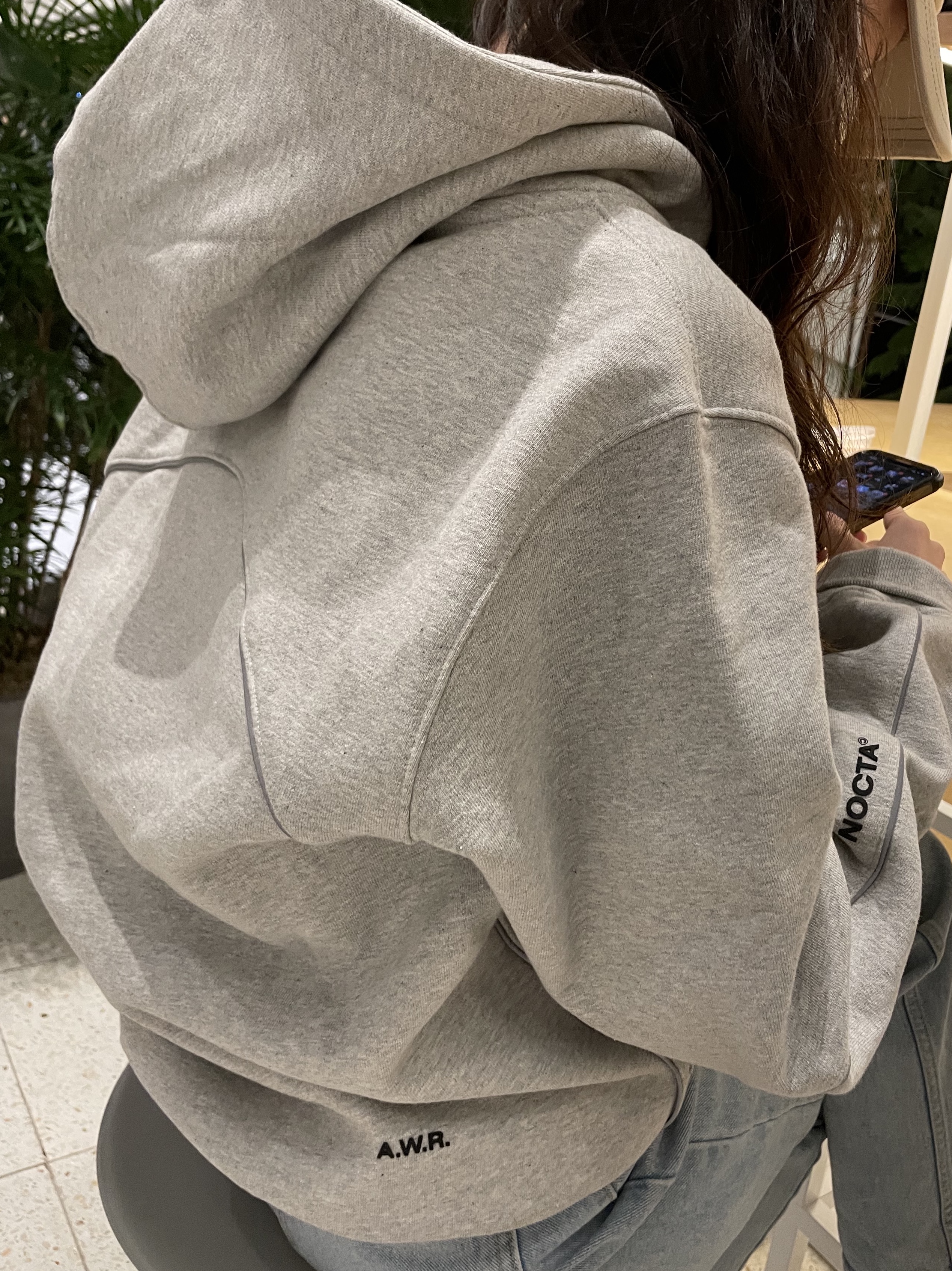 Nike x Drake Nocta Cardinal Stock Essential Hoodie Grey - Asia 착용 스타일 - 1
