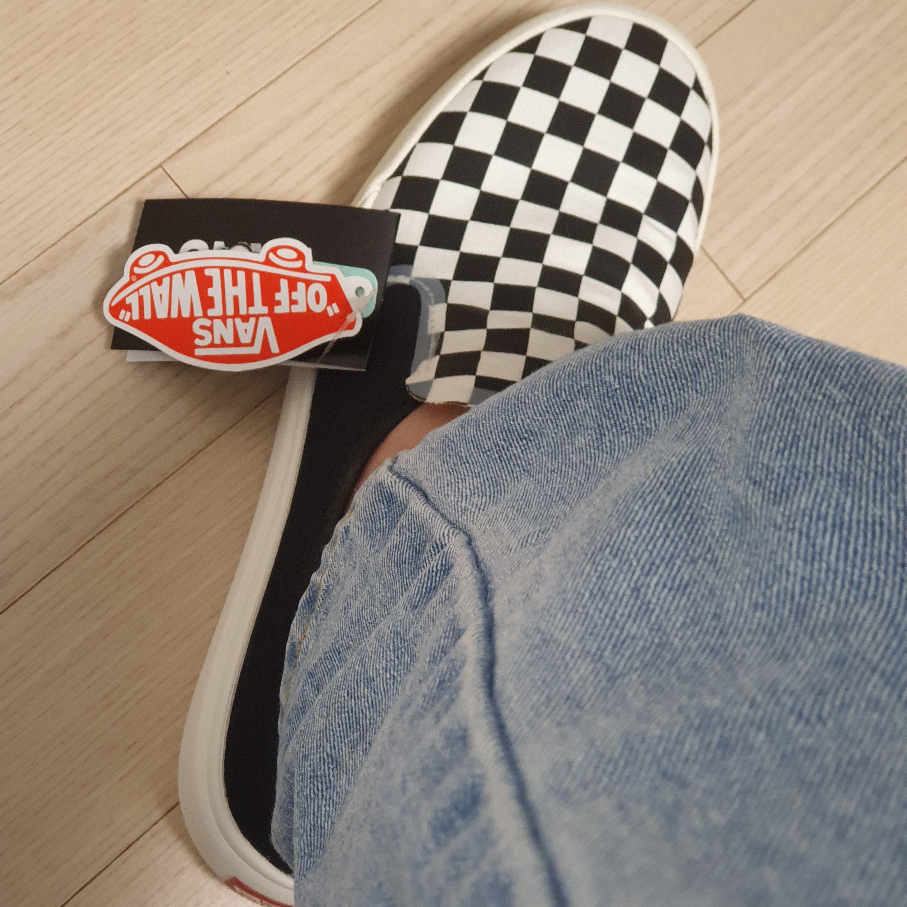 Vans Checkerboard Comfycush One Black 착용 스타일