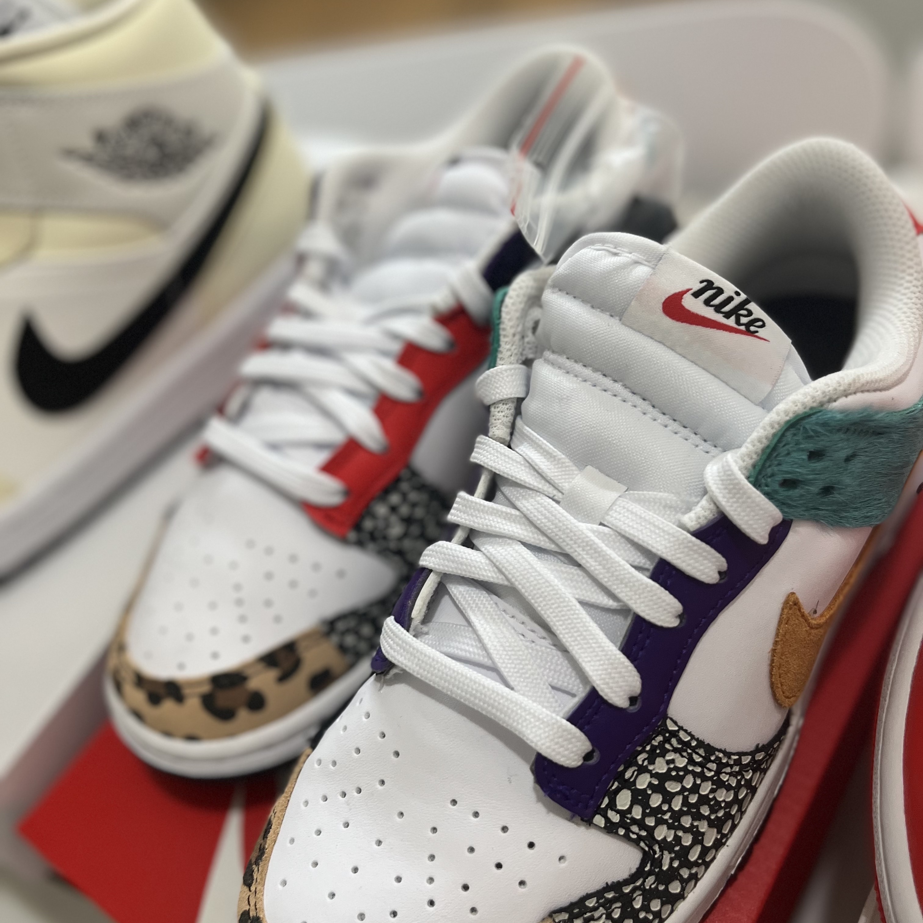 (W) Nike Dunk Low SE Patchwork 착용 스타일
