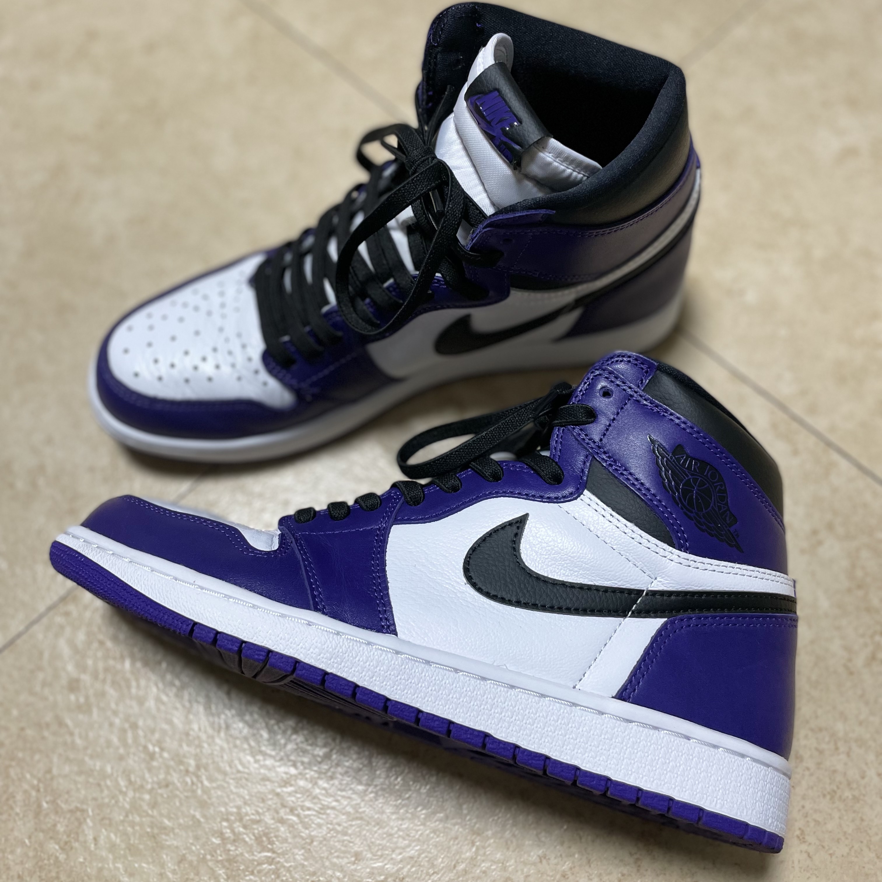 Jordan 1 Retro High OG Court Purple 2020 착용 스타일 - 1