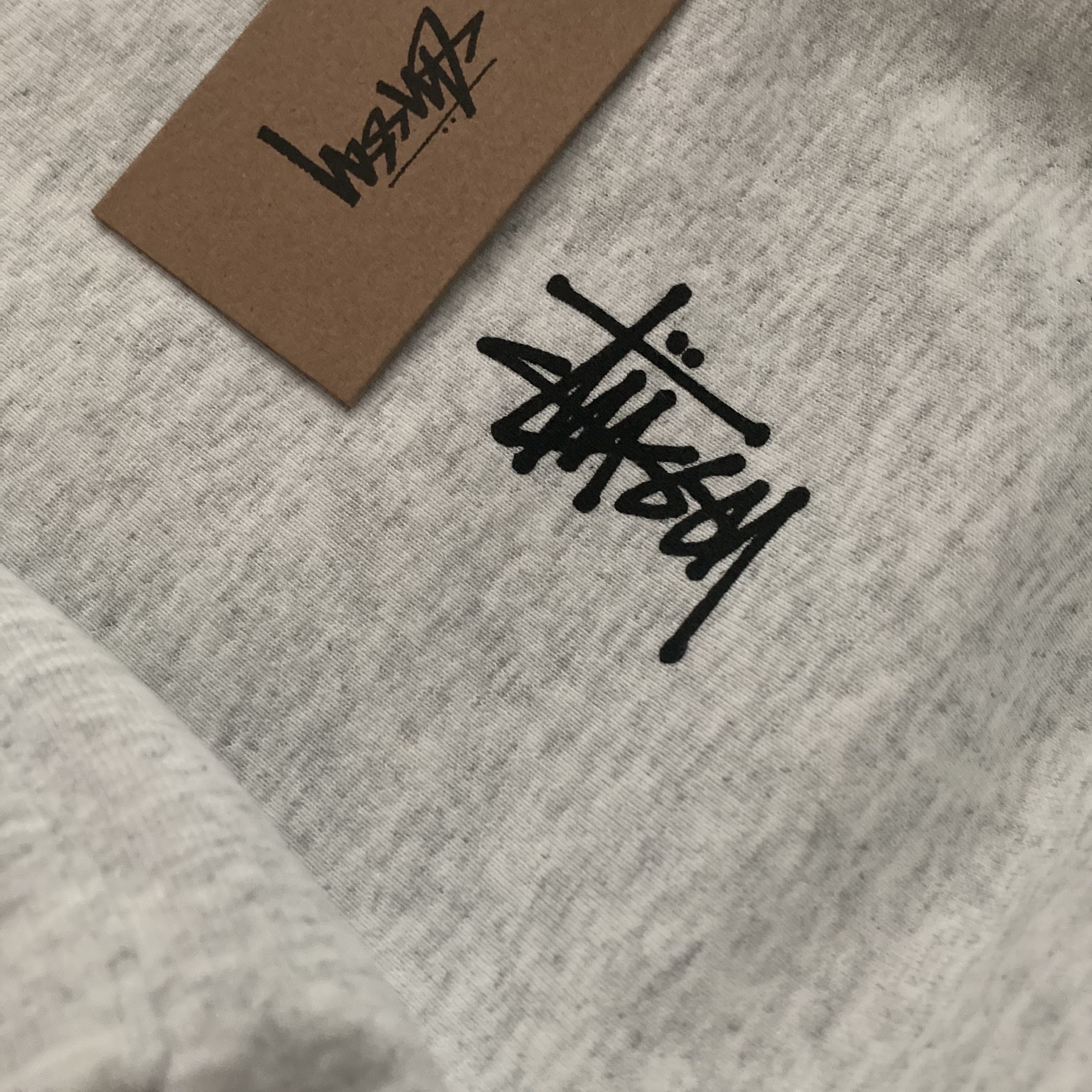 Stussy Basic Stussy Hoodie Ash Heather 2022 착용 스타일 - 1