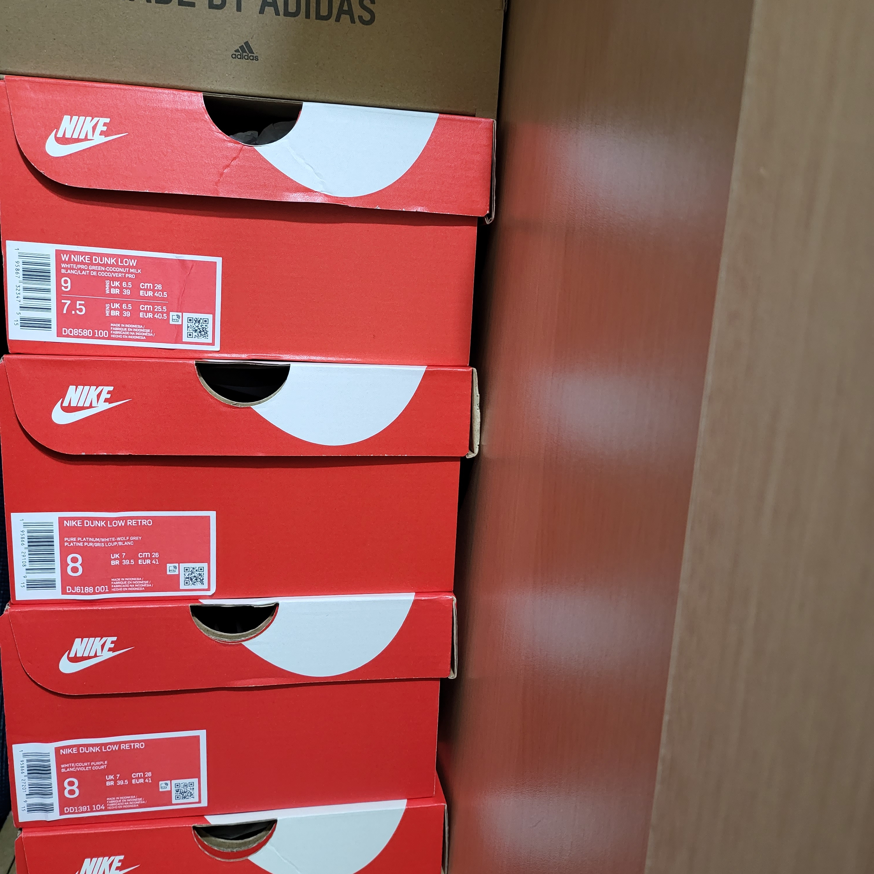 (W) Nike Dunk Low Vintage Green, Nike Dunk Low Retro Championship Court Purple 착용 스타일 - 3