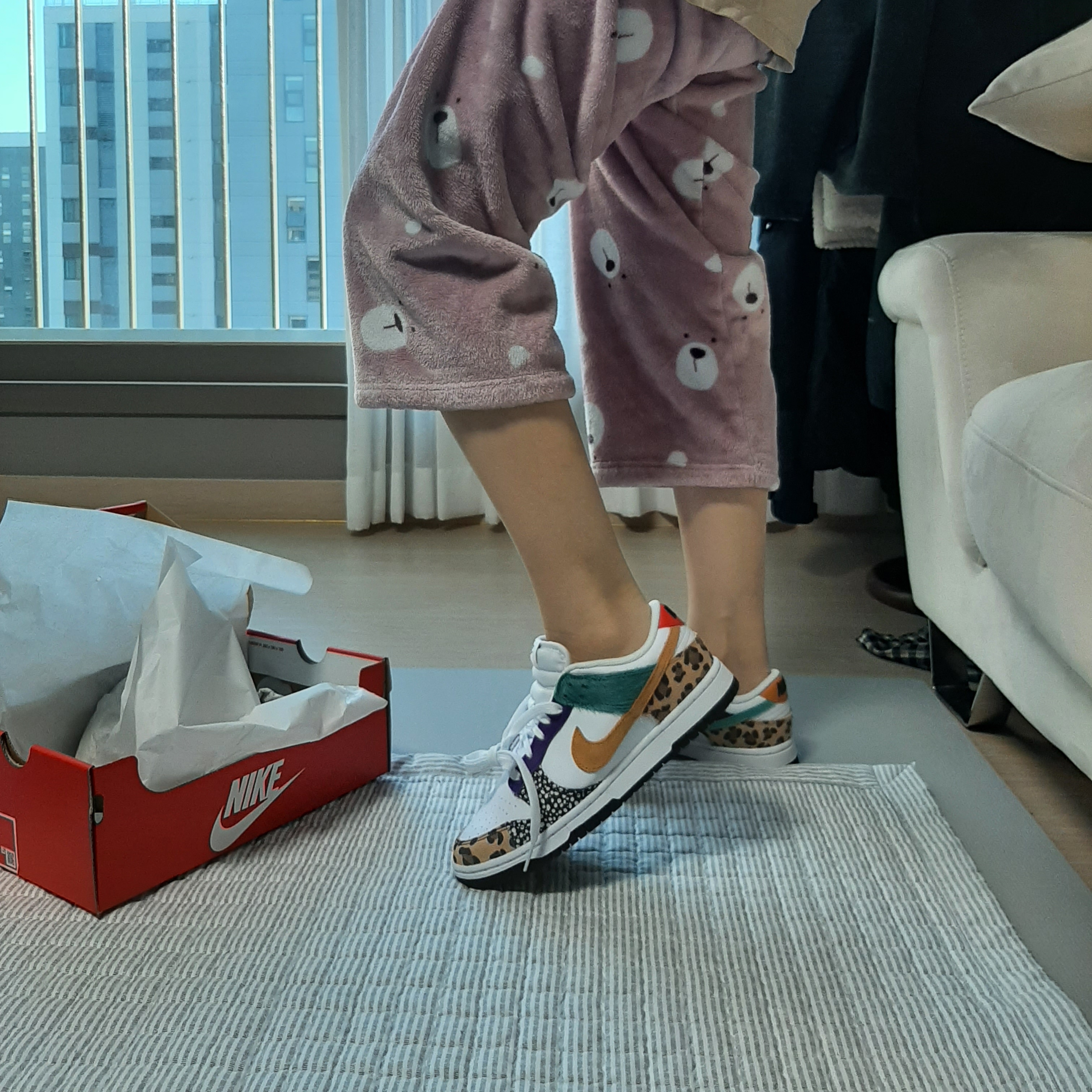 (W) Nike Dunk Low SE Patchwork 착용 스타일