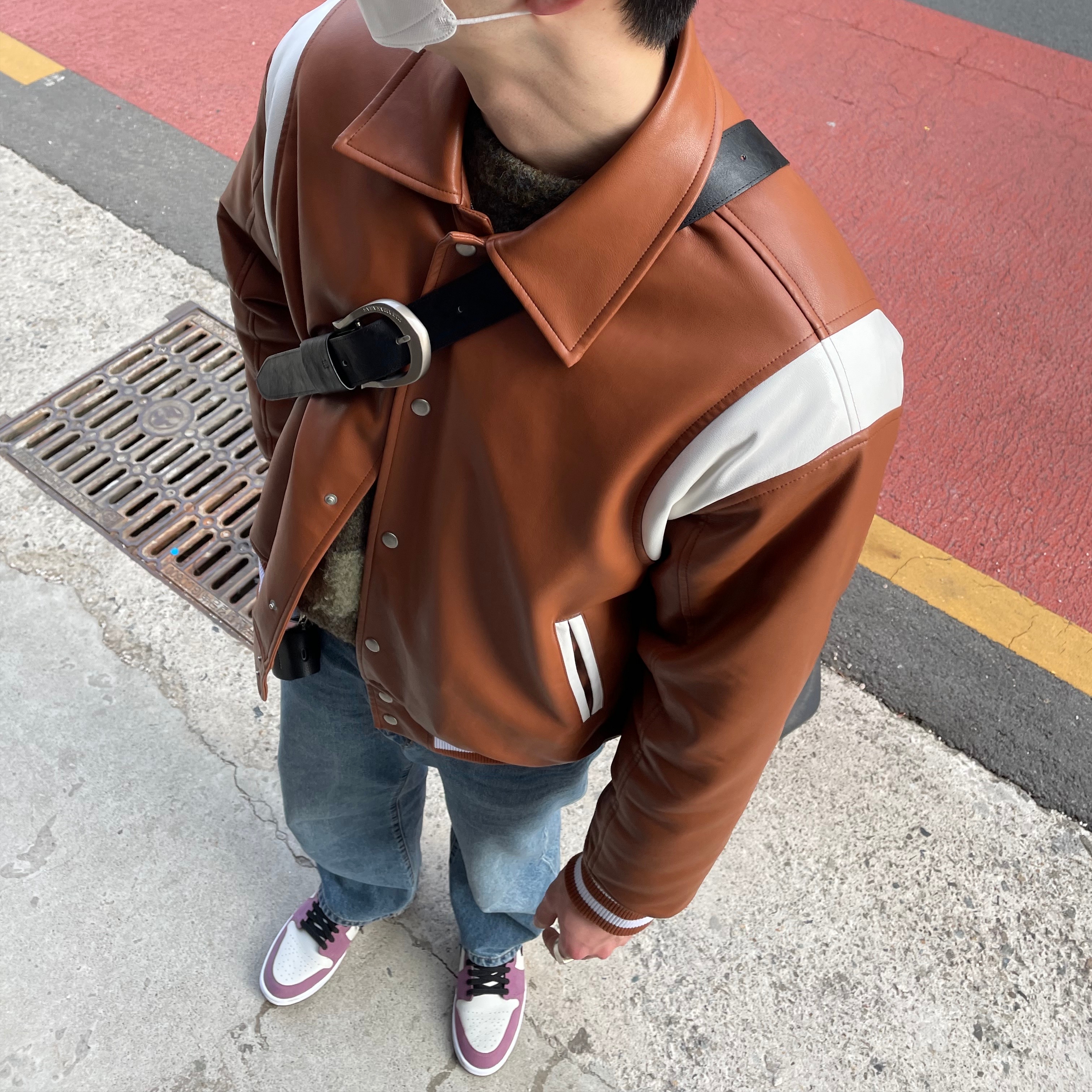 (W) Jordan 1 Mid SE Light Mulberry 착용 스타일 - 3