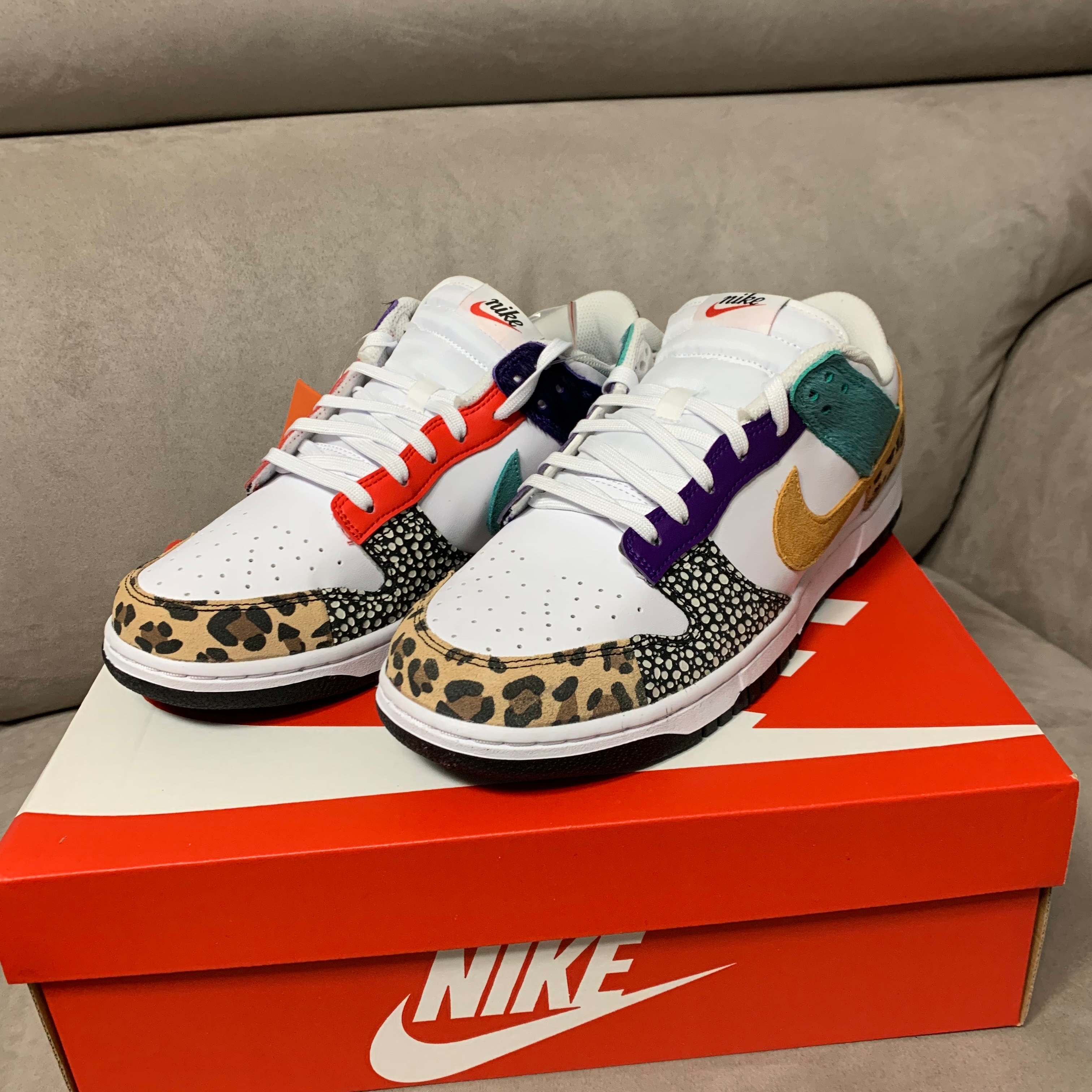 (W) Nike Dunk Low SE Patchwork 착용 스타일 - 1