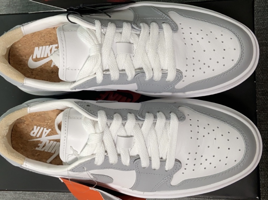 (W) Jordan 1 Elevate Low White and Wolf Grey 착용 스타일 - 3