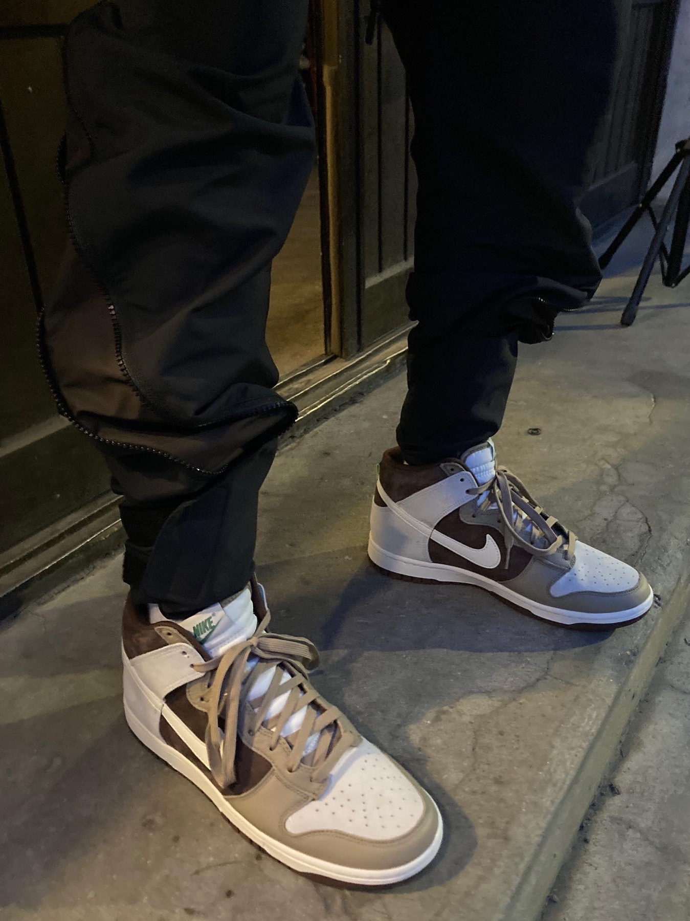 Nike Dunk High Retro PRM Light Chocolate 착용 스타일 - 2