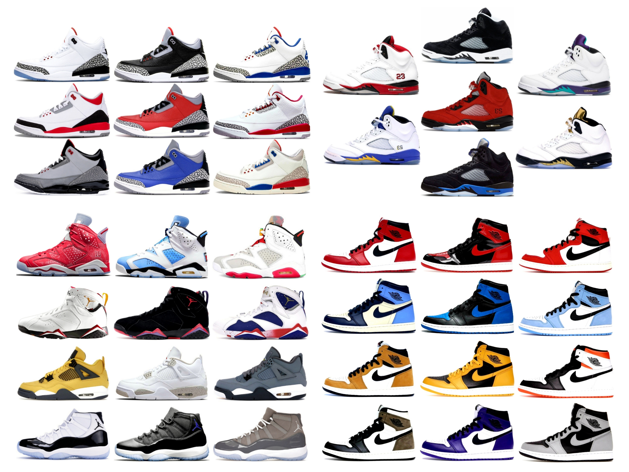 Jordan 1 Retro High OG Chicago 2015, Jordan 11 Retro Concord 2018 착용 스타일