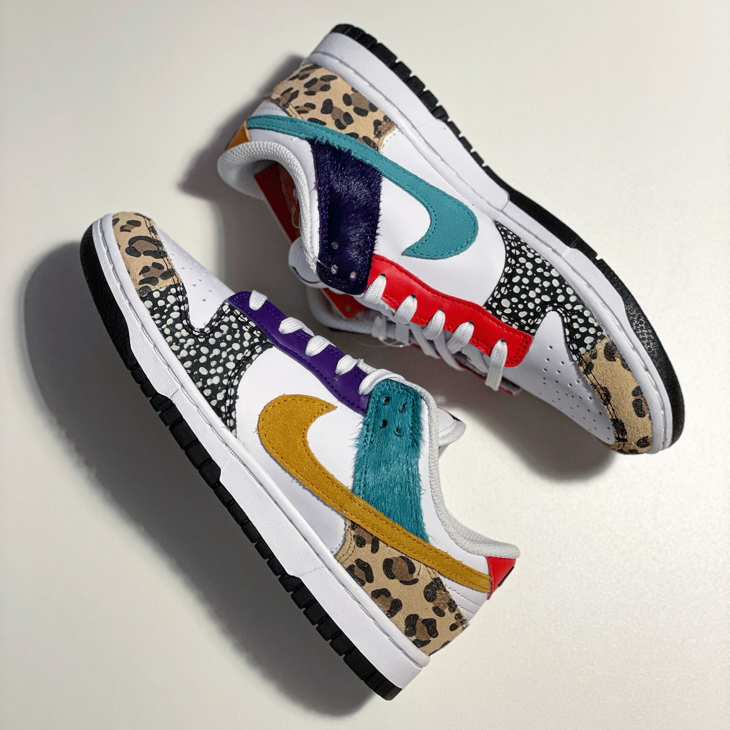 (W) Nike Dunk Low SE Patchwork 착용 스타일 - 1