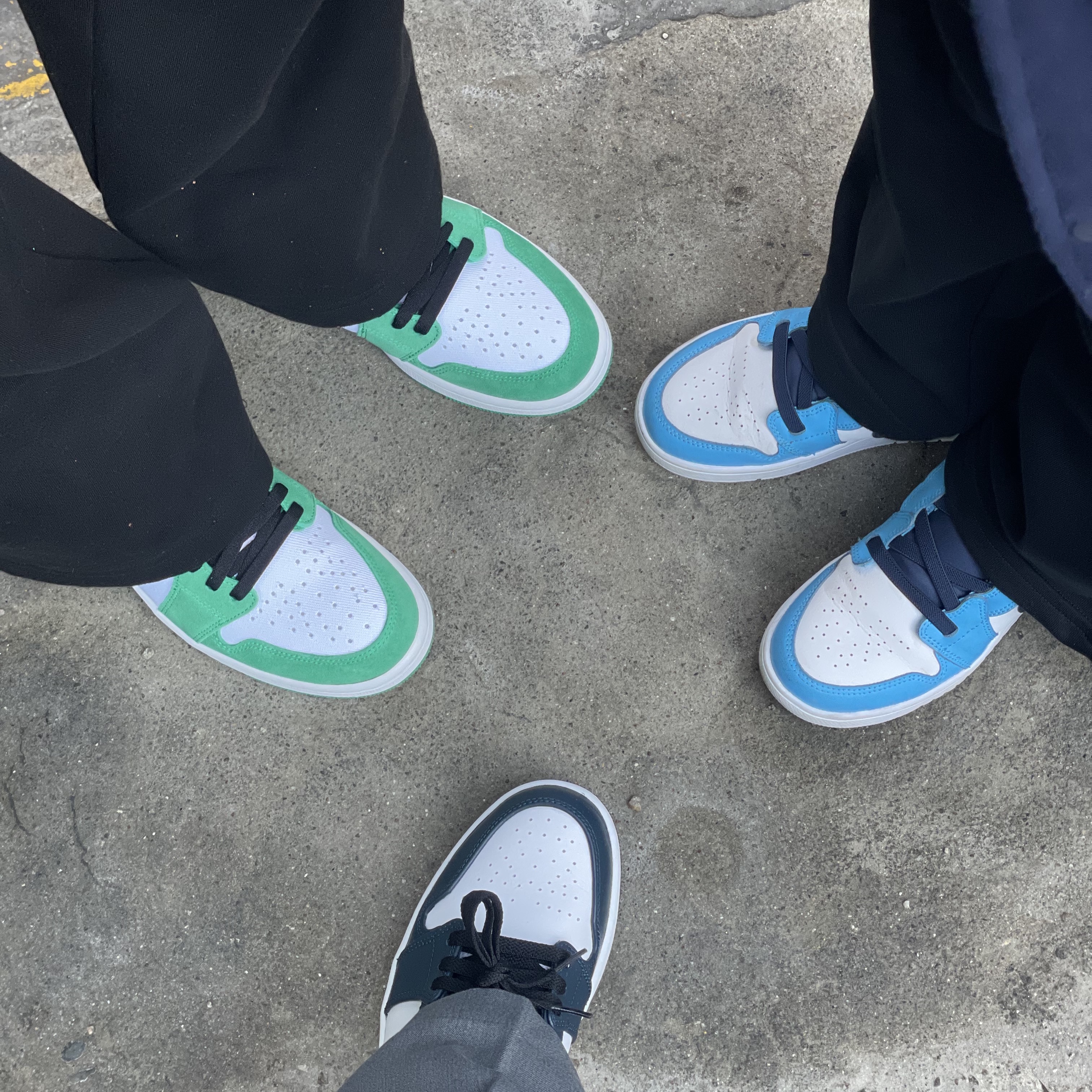 Jordan 1 Low Dark Teal, Jordan 1 Zoom Air CMFT Stadium Green 착용 스타일