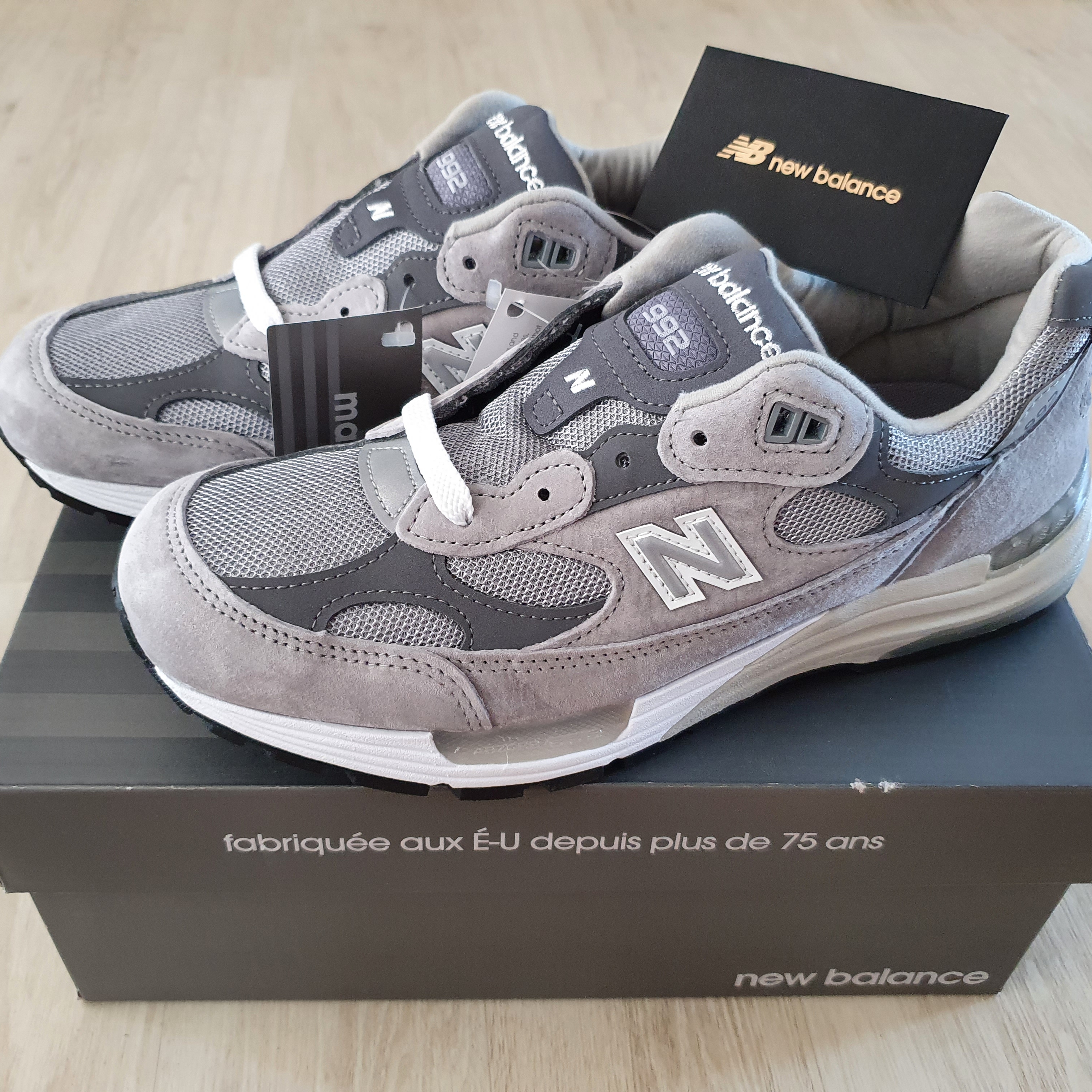 New Balance 992 Made in USA Grey - D Standard 착용 스타일