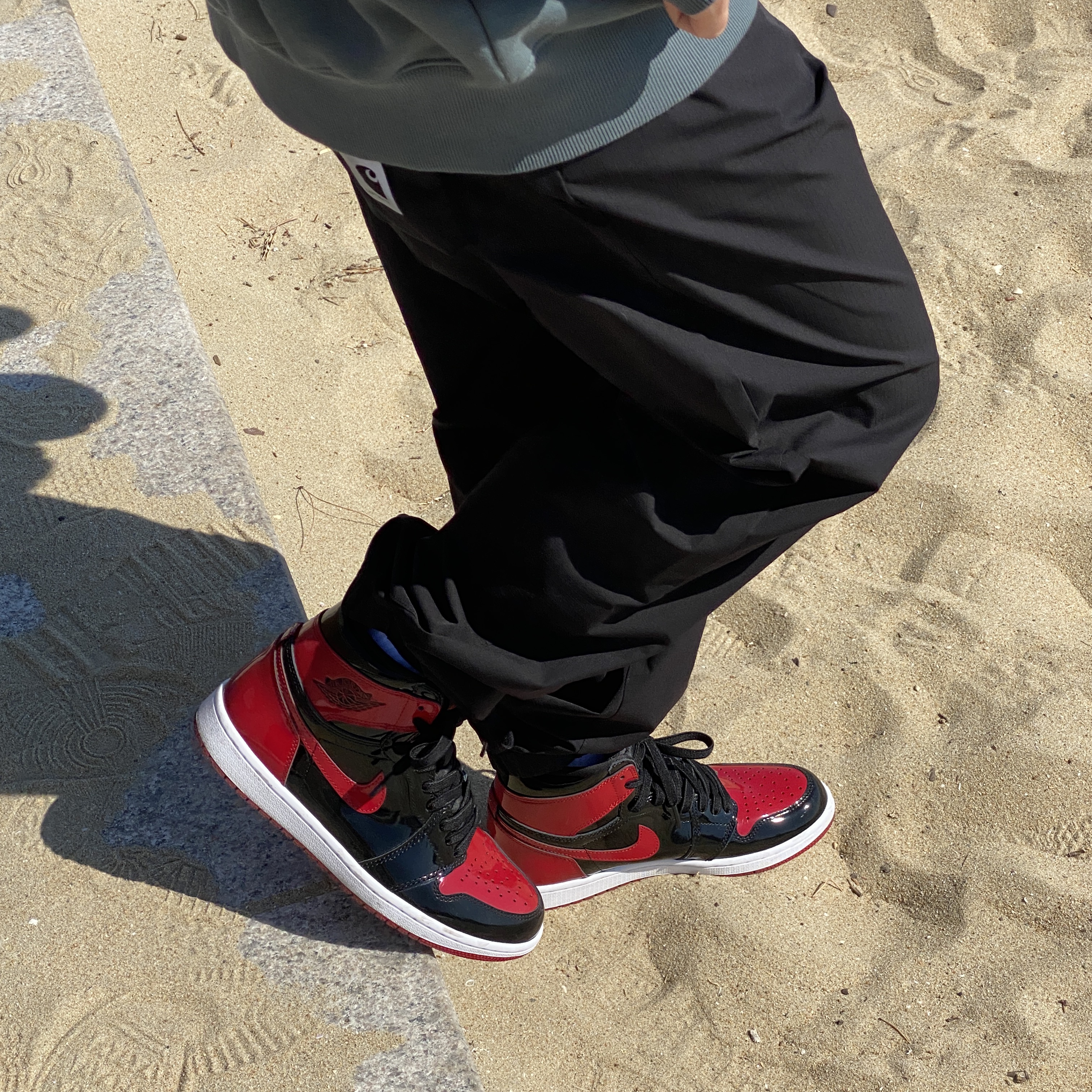 Jordan 1 Retro High OG Patent Bred 착용 스타일