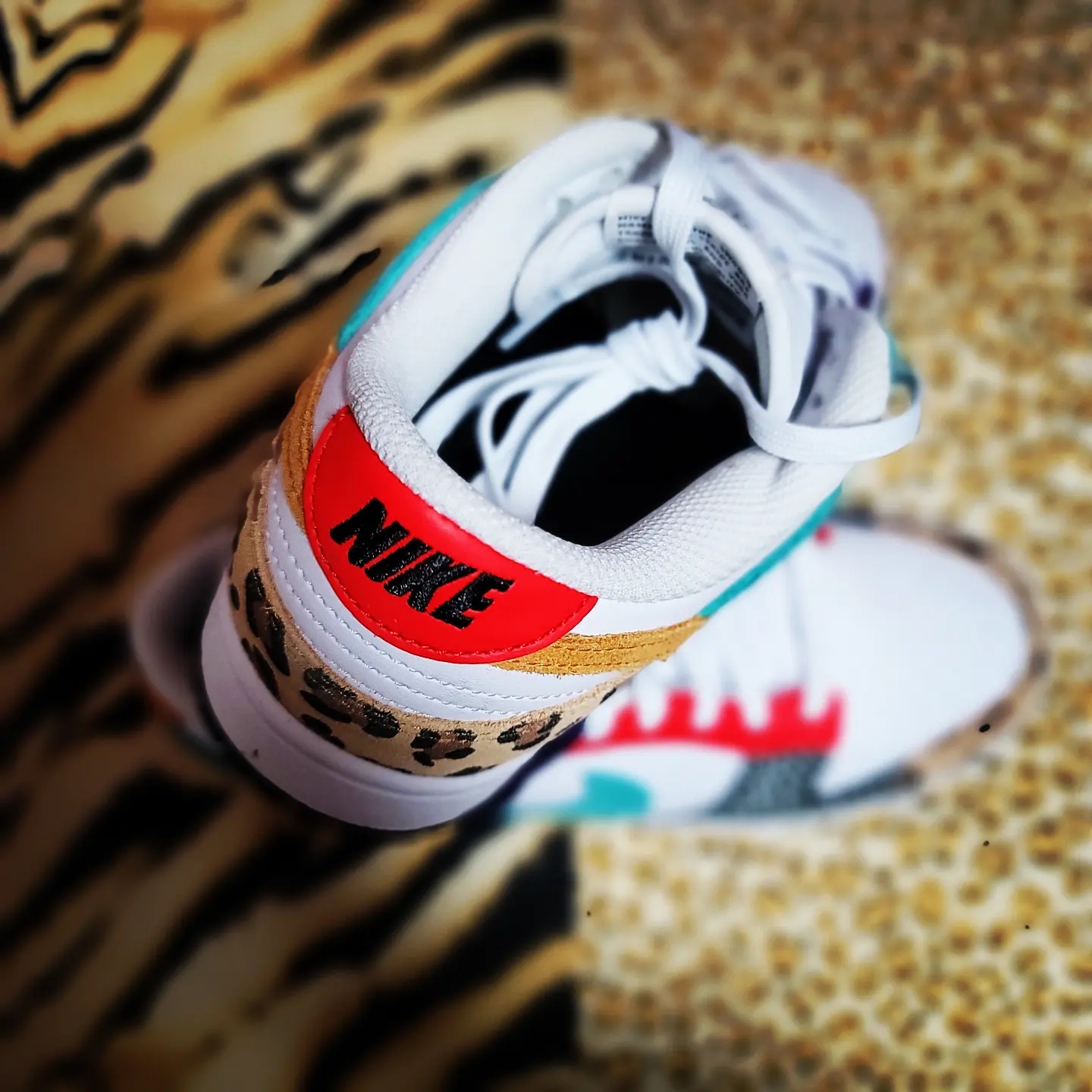 (W) Nike Dunk Low SE Patchwork 착용 스타일 - 4