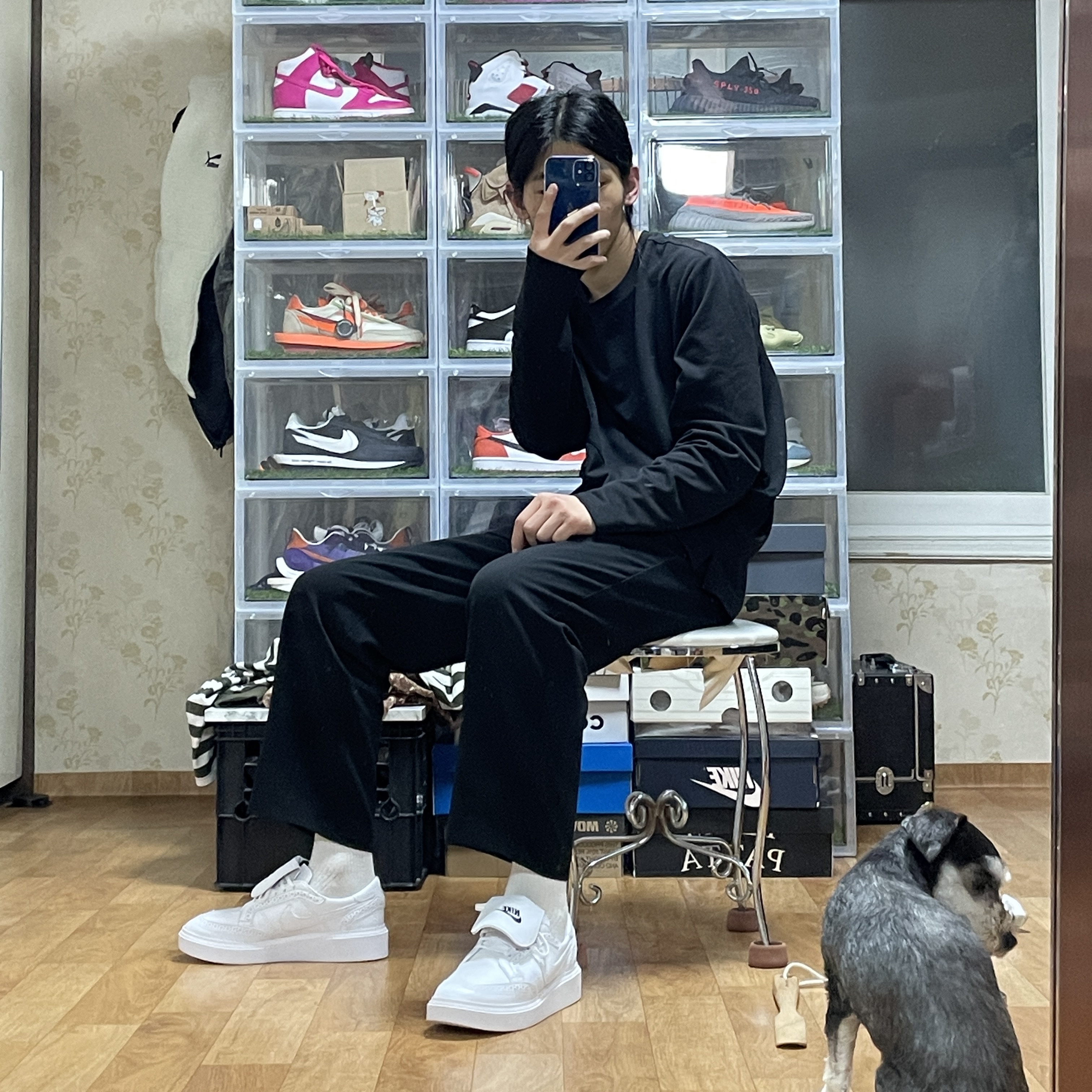 Nike x Peaceminusone Kwondo1 White 착용 스타일