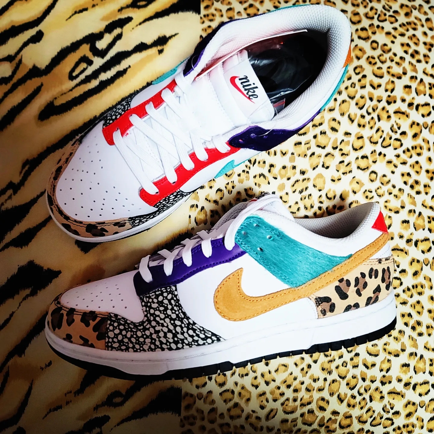(W) Nike Dunk Low SE Patchwork 착용 스타일 - 2