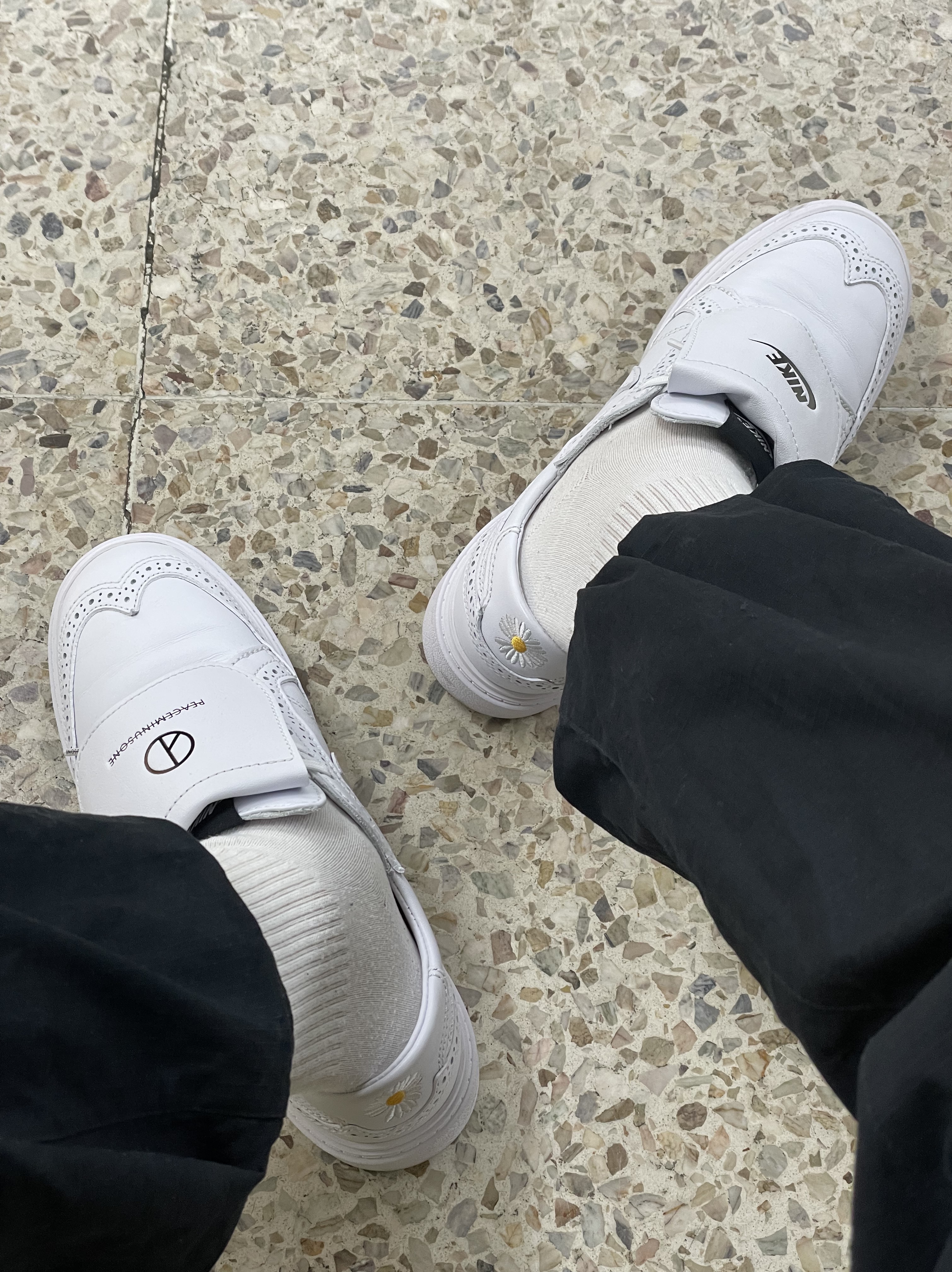 Nike x Peaceminusone Kwondo1 White 착용 스타일 - 2