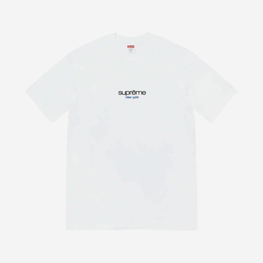 슈프림 클래식 로고 티셔츠 라이트 화이트 - 22SS
