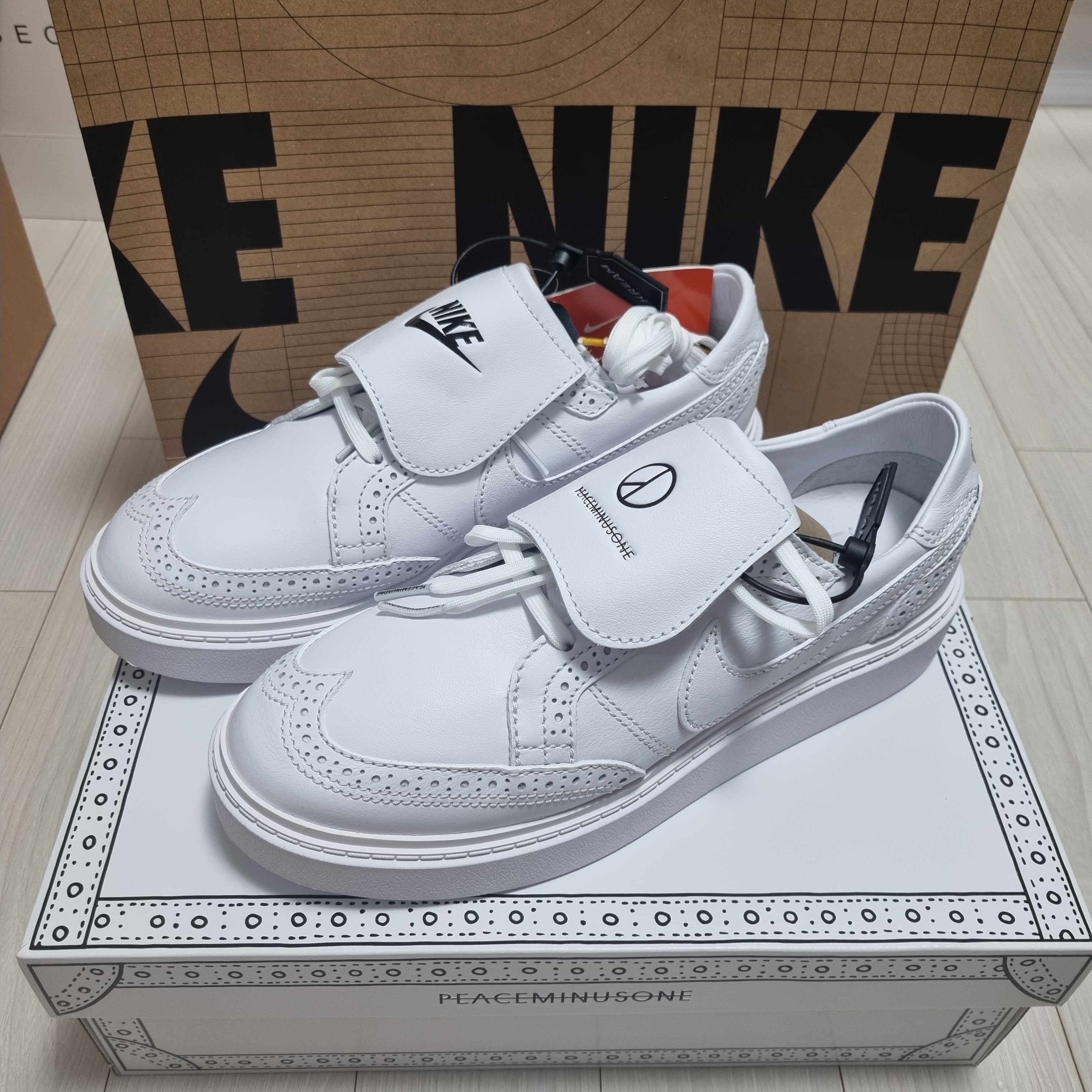 Nike x Peaceminusone Kwondo1 White 착용 스타일