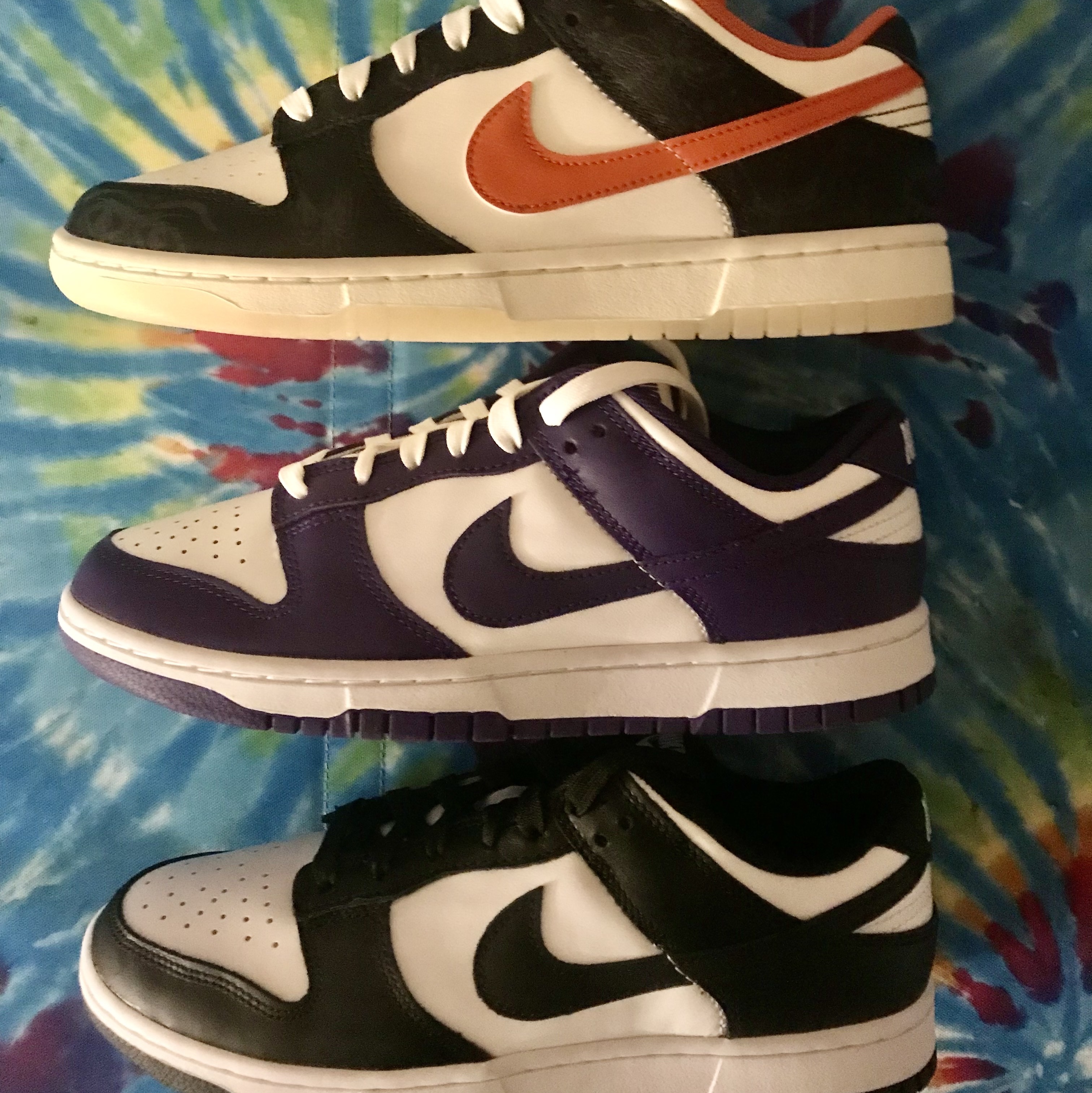 Nike Dunk Low Retro PRM Halloween, Nike Dunk Low Retro Championship Court Purple 착용 스타일 - 1