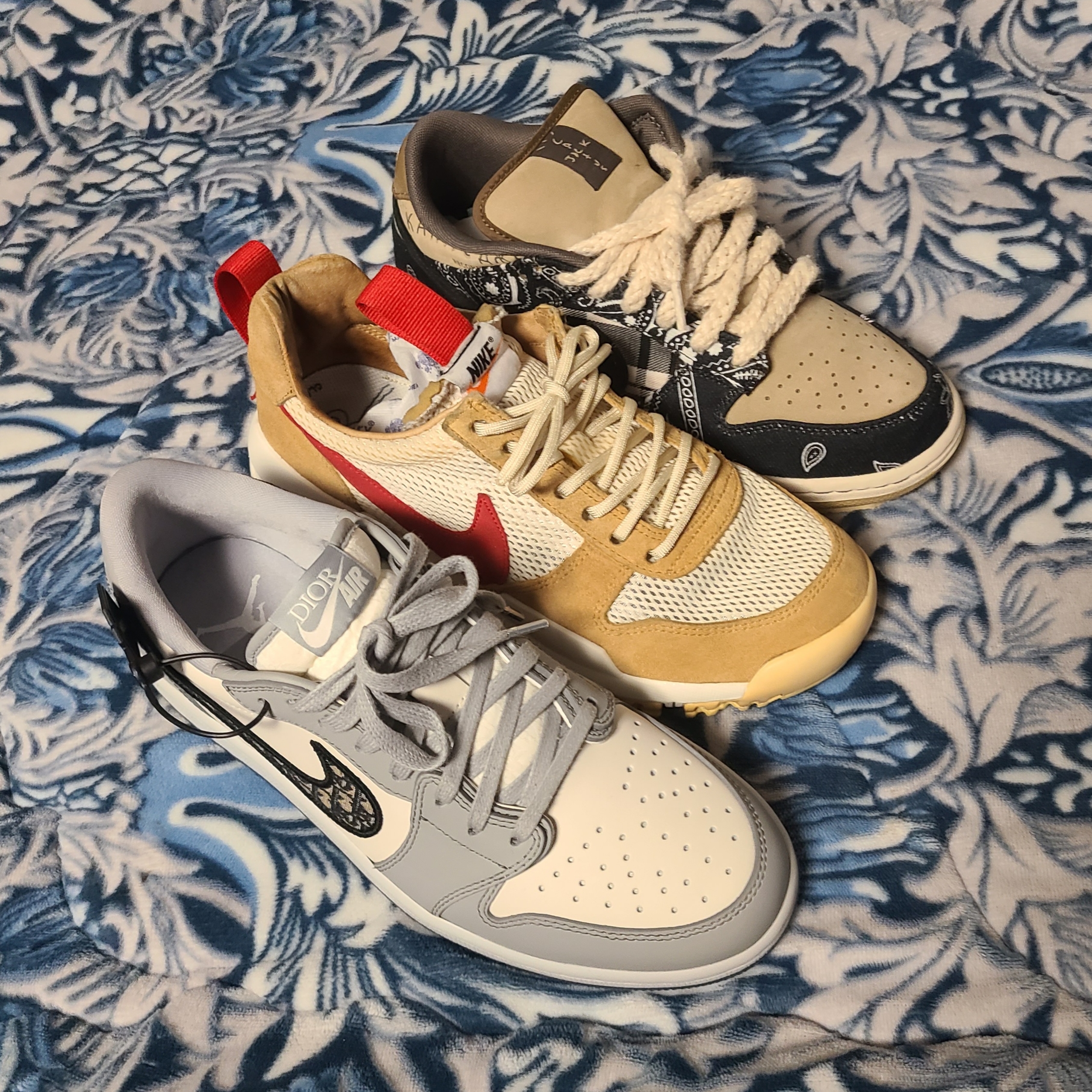 Jordan 1 x Dior Low OG, Nike x Tom Sachs Mars Yard Shoe 2.0 Space Camp 착용 스타일