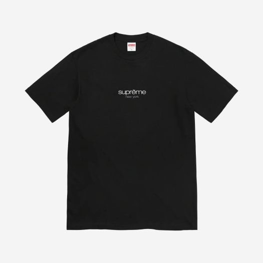 슈프림 클래식 로고 티셔츠 라이트 블랙 - 22SS