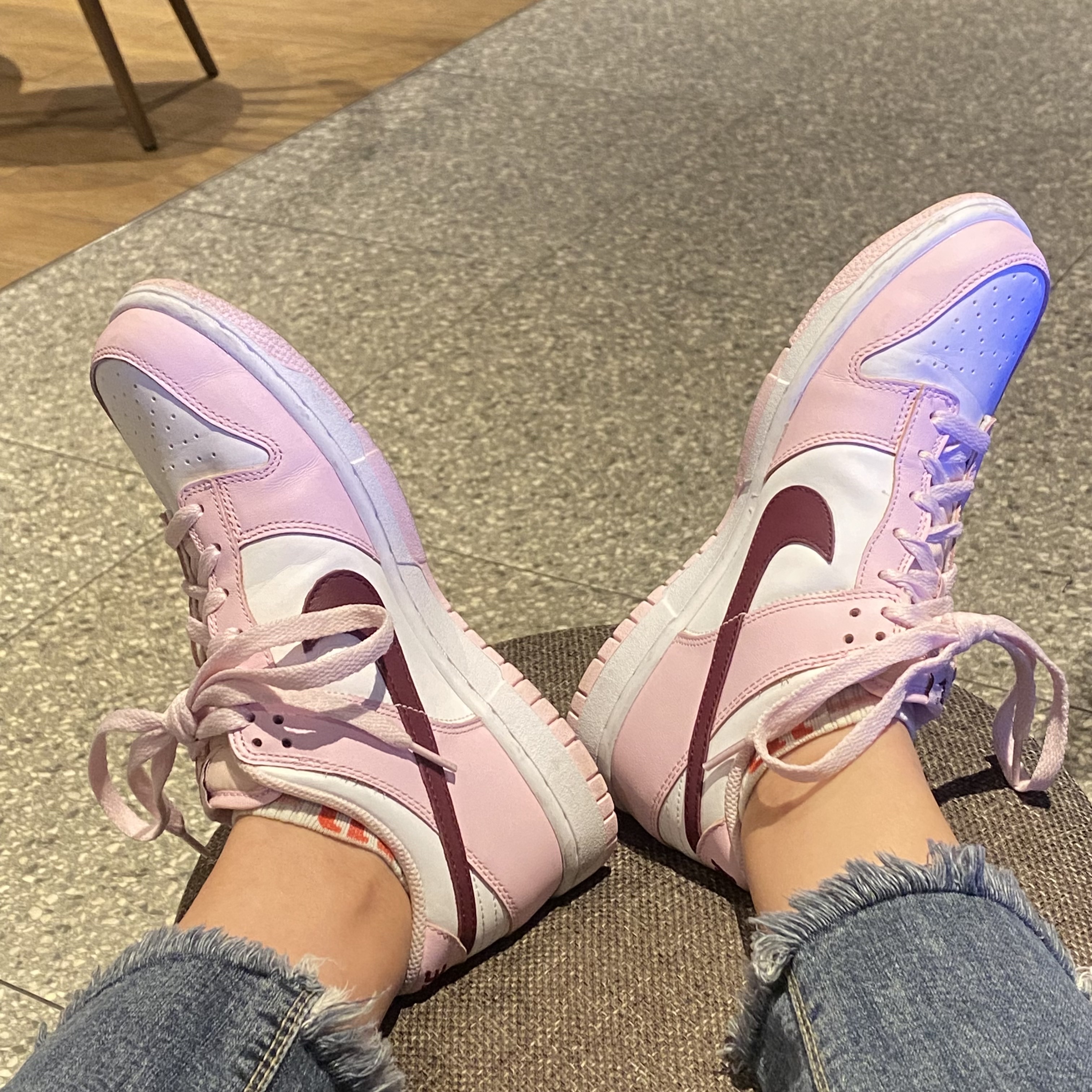 (GS) Nike Dunk Low Pink Foam 착용 스타일