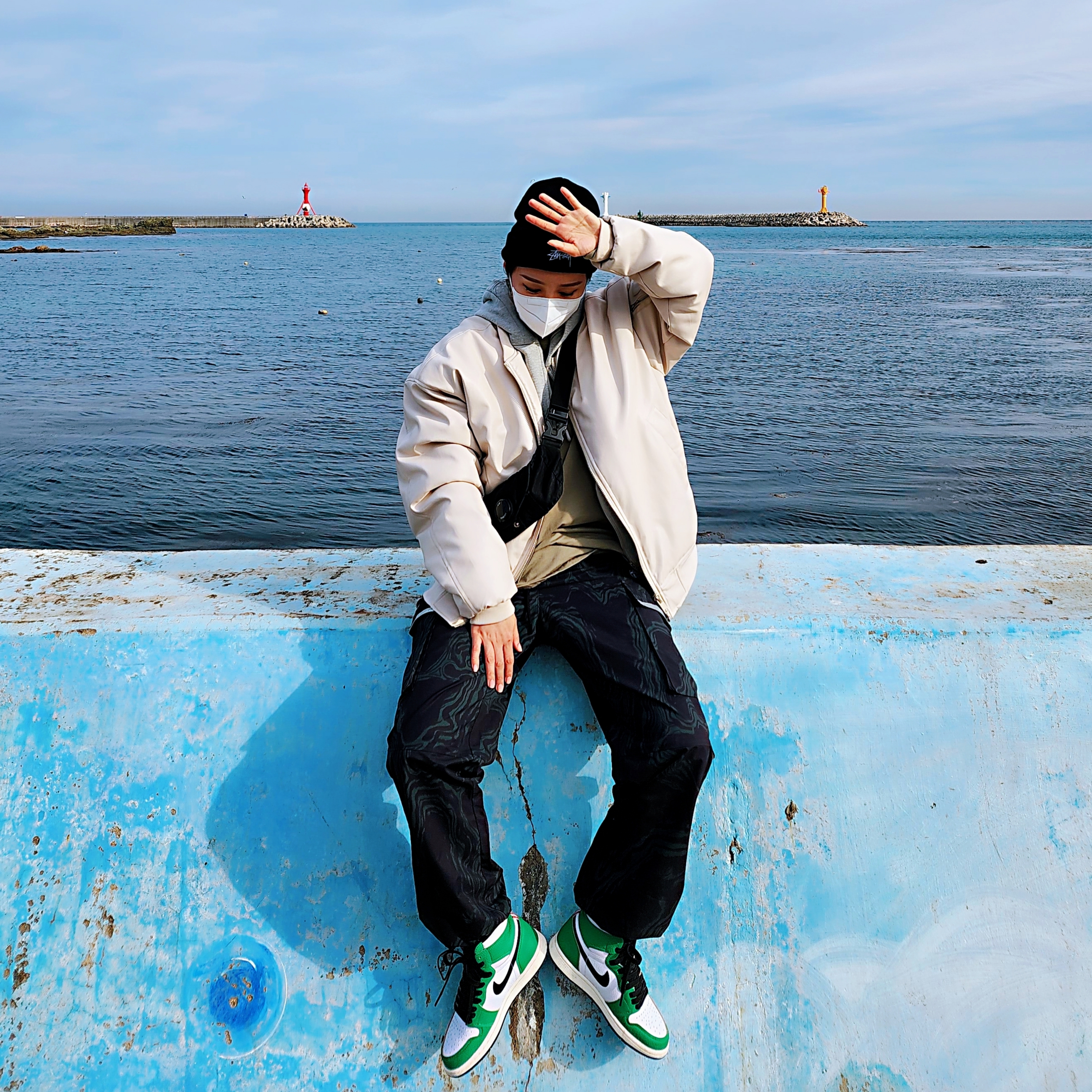 (W) Jordan 1 Retro High OG Lucky Green 착용 스타일