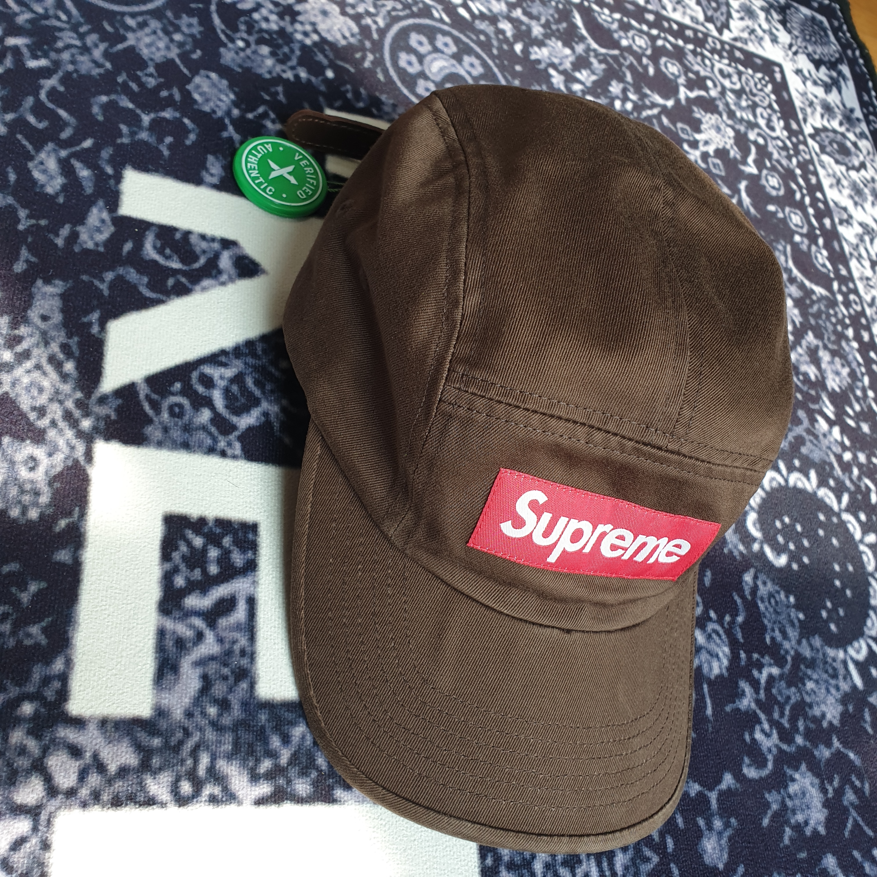 Supreme Washed Chino Twill Camp Cap Brown - 21FW 착용 스타일