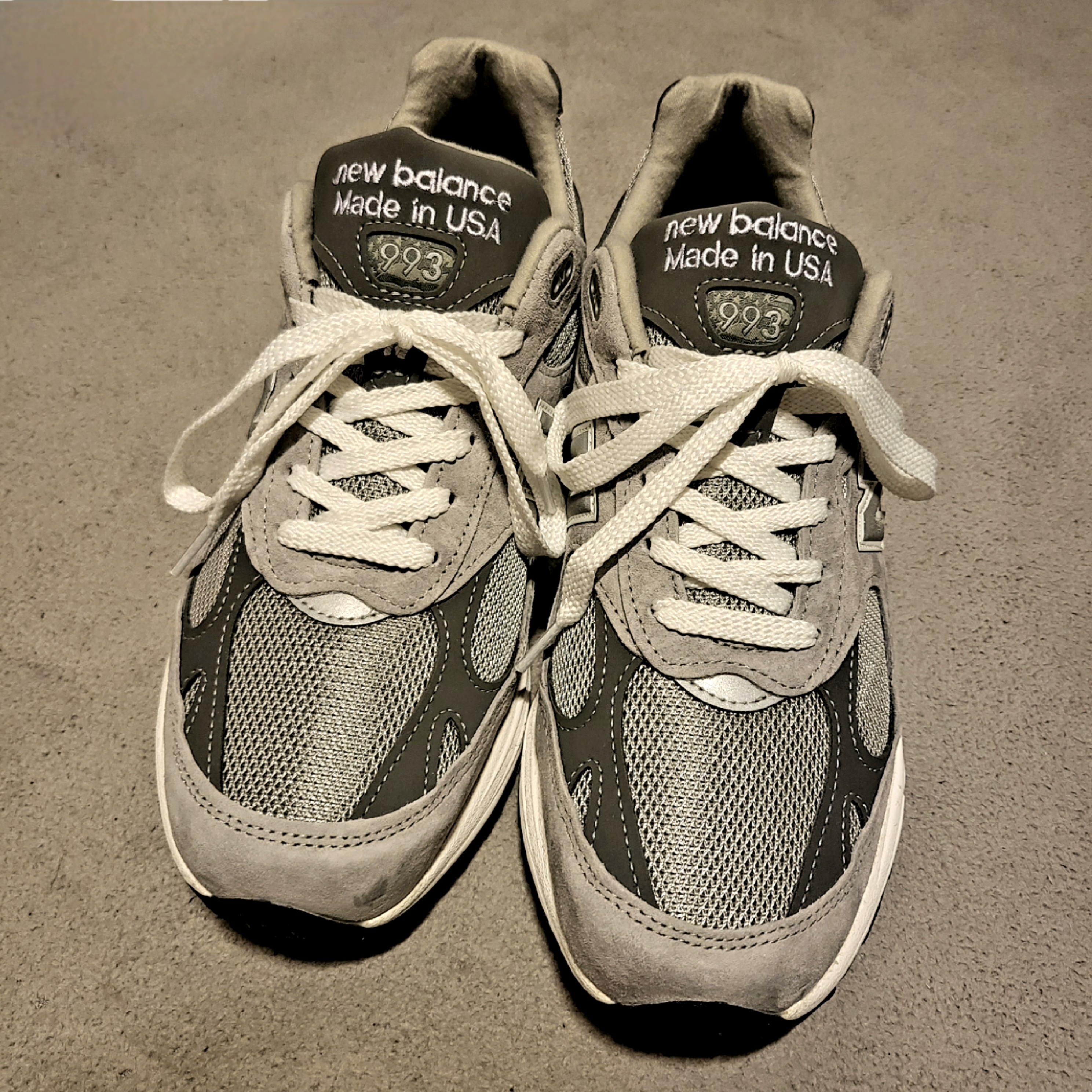 New Balance 993 Made in USA Grey - D Standard 착용 스타일
