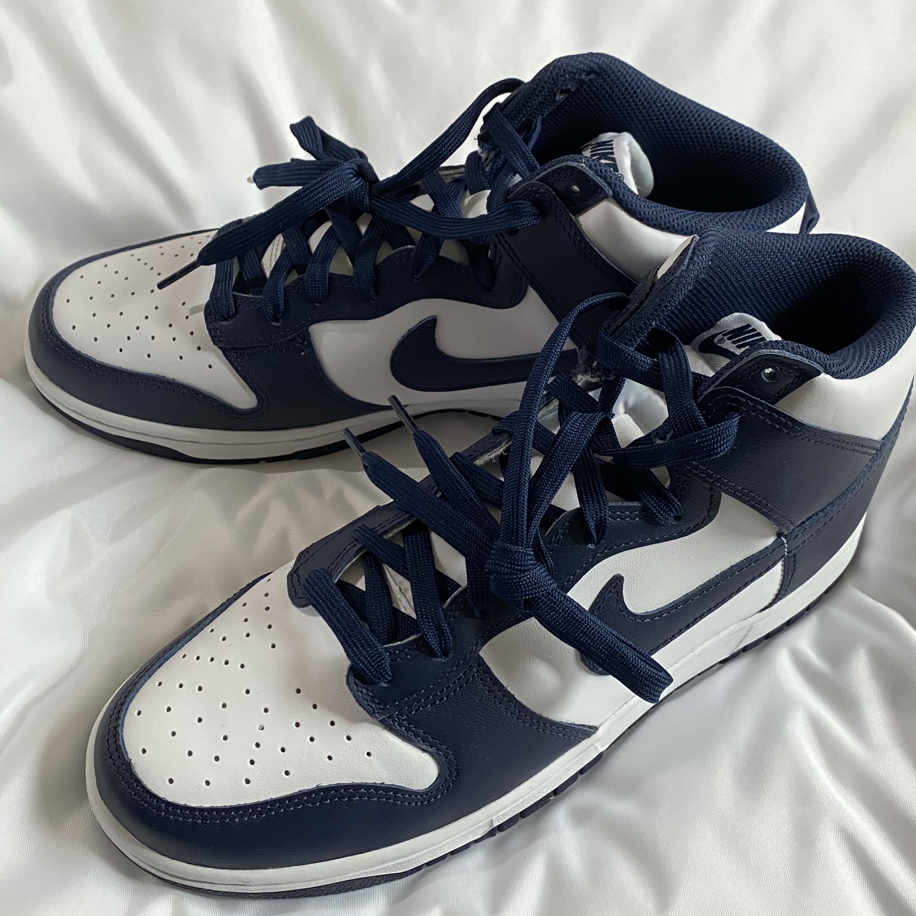 Nike Dunk High Retro Championship Navy 착용 스타일 - 1