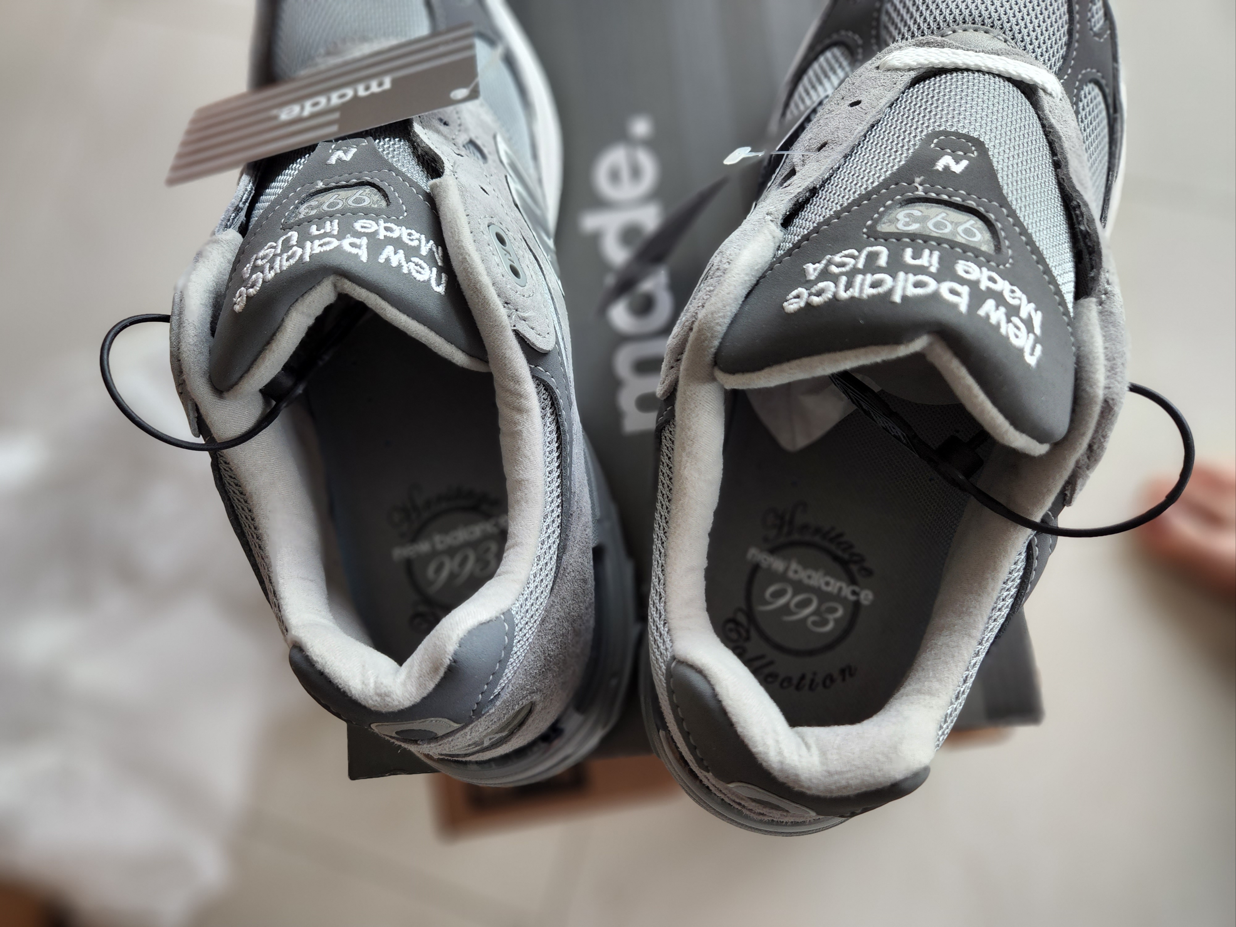 New Balance 993 Made in USA Grey - D Standard 착용 스타일 - 4