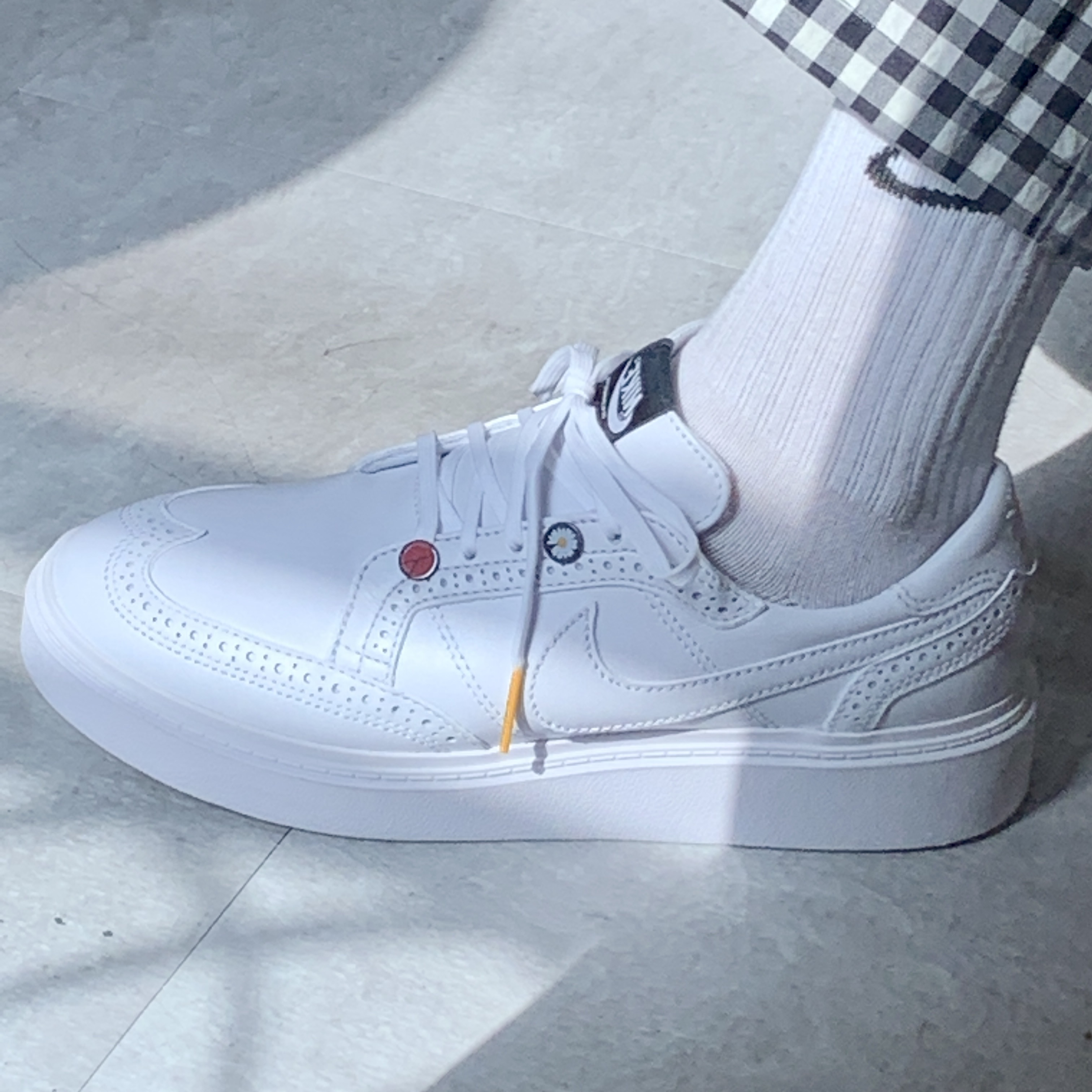 Nike x Peaceminusone Kwondo1 White 착용 스타일 - 2