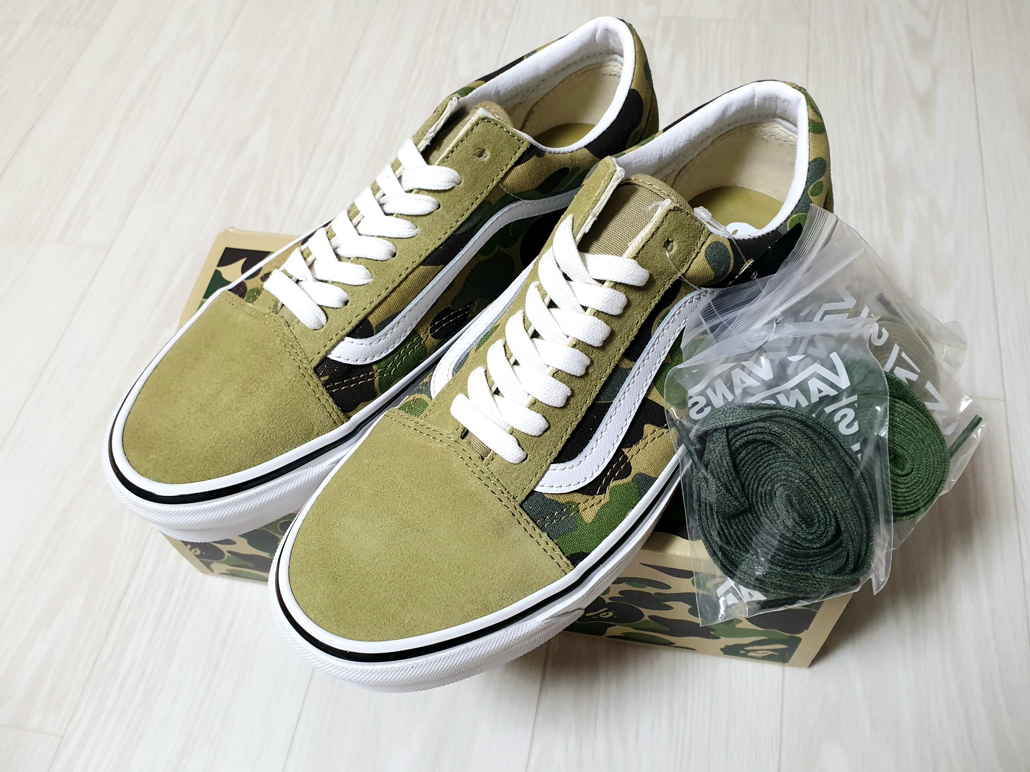 Vans x BAPE Old Skool 36 DX ABC Camo 착용 스타일