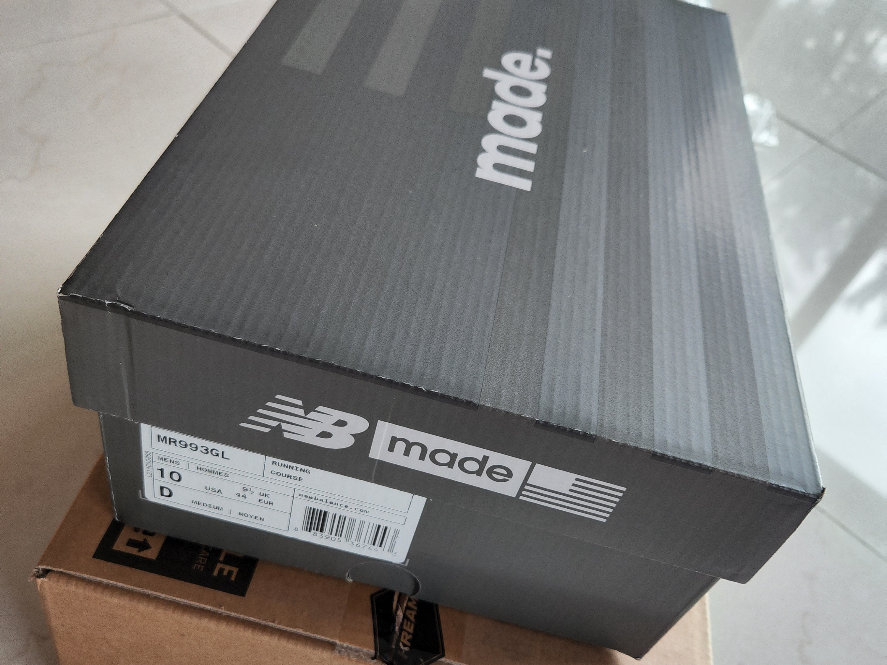 New Balance 993 Made in USA Grey - D Standard 착용 스타일 - 5