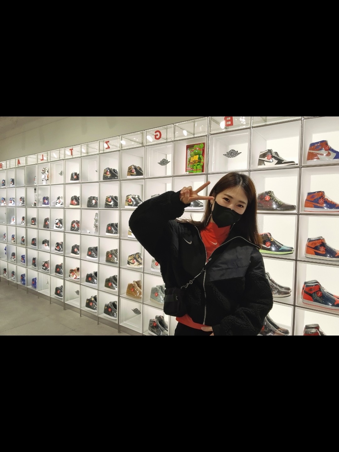 (W) Jordan 1 Low OG Starfish, (W) Nike Dunk Low Disrupt 2 Phantom University Blue 착용 스타일 - 2