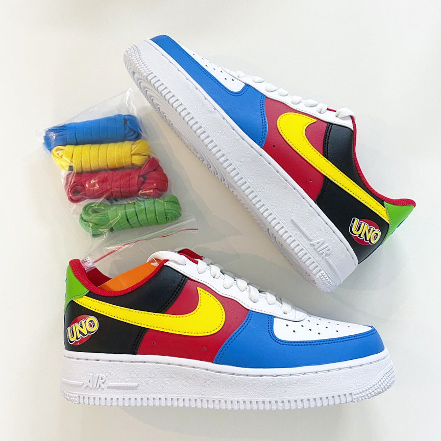 Nike x UNO Air Force 1 '07 QS White Yellow Zest 착용 스타일 - 2