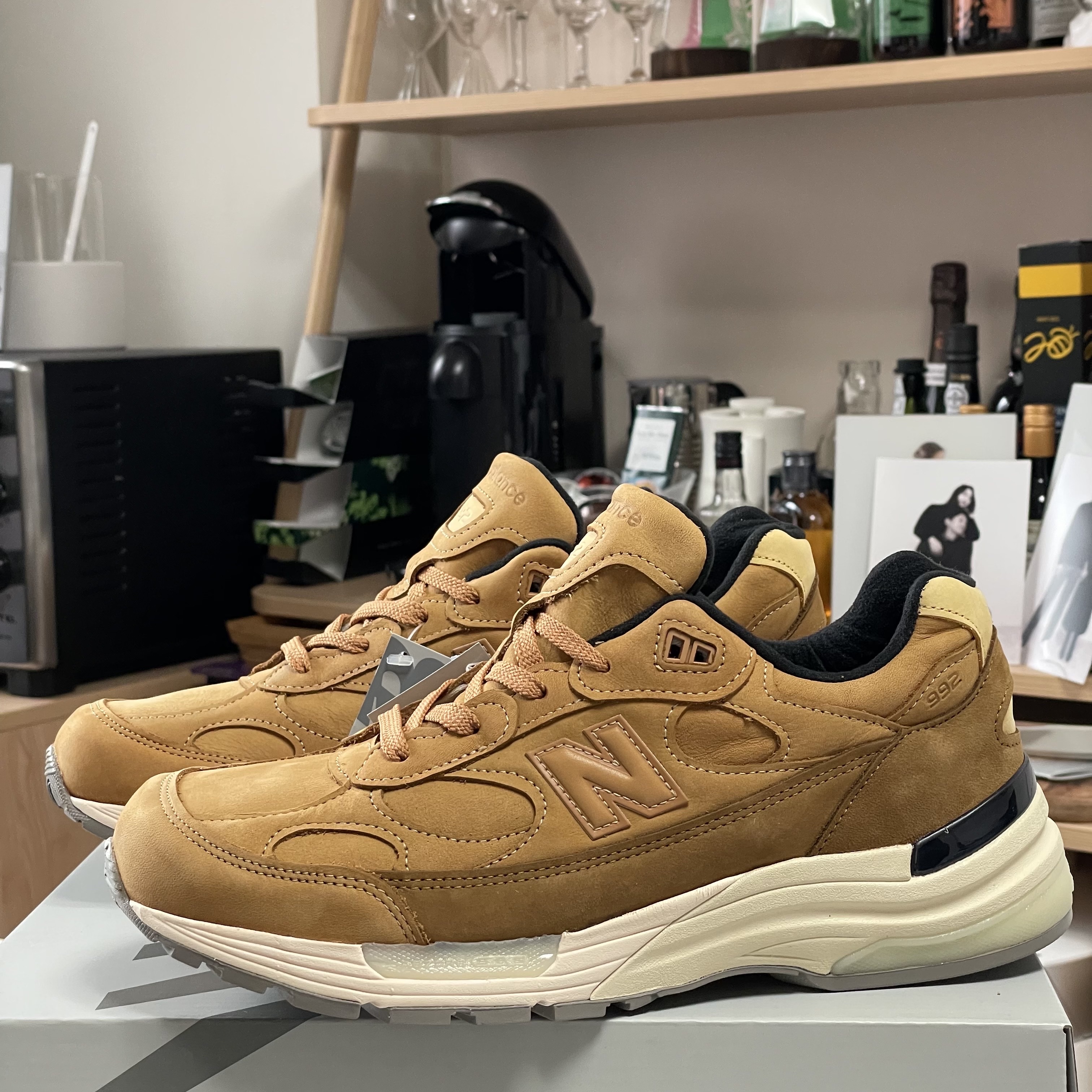 New Balance 992 Made in USA Brown 착용 스타일