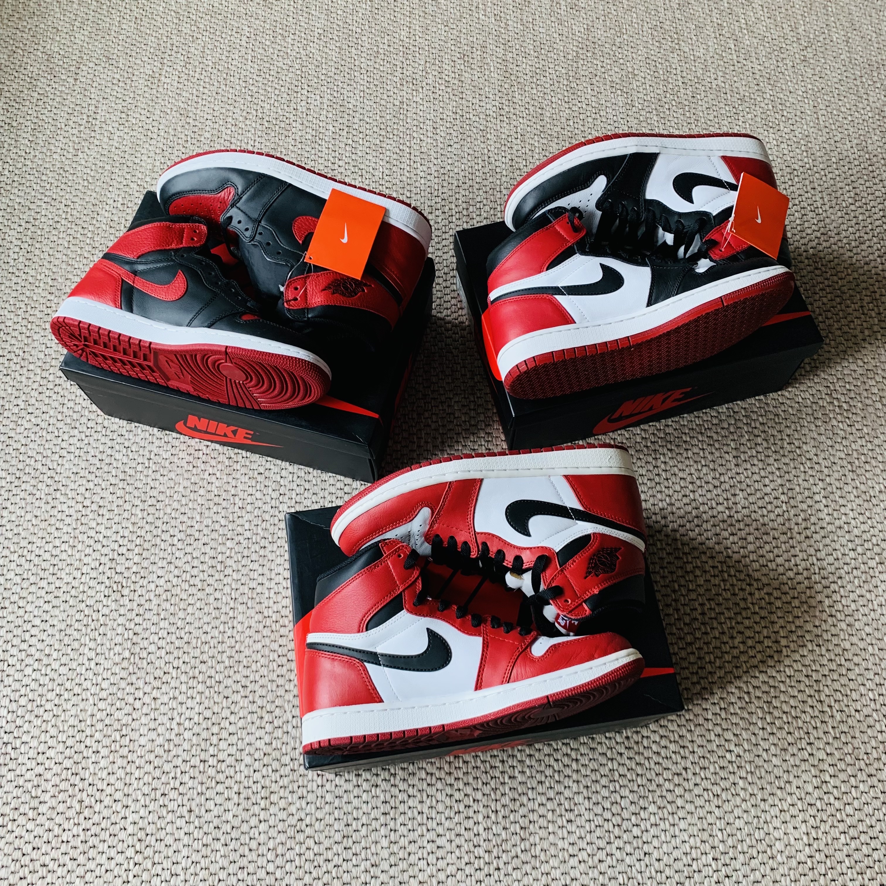 Jordan 1 Retro High OG Chicago 2015, Jordan 1 Retro High OG Bred Banned 2016 착용 스타일 - 2
